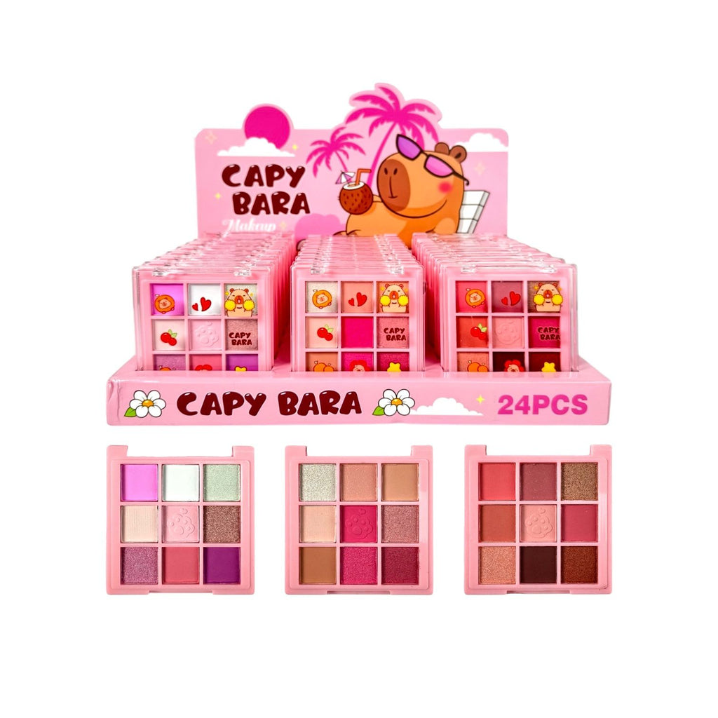 PALETA DE SOMBRAS X9 TONOS CAPYBARA / LABUBU