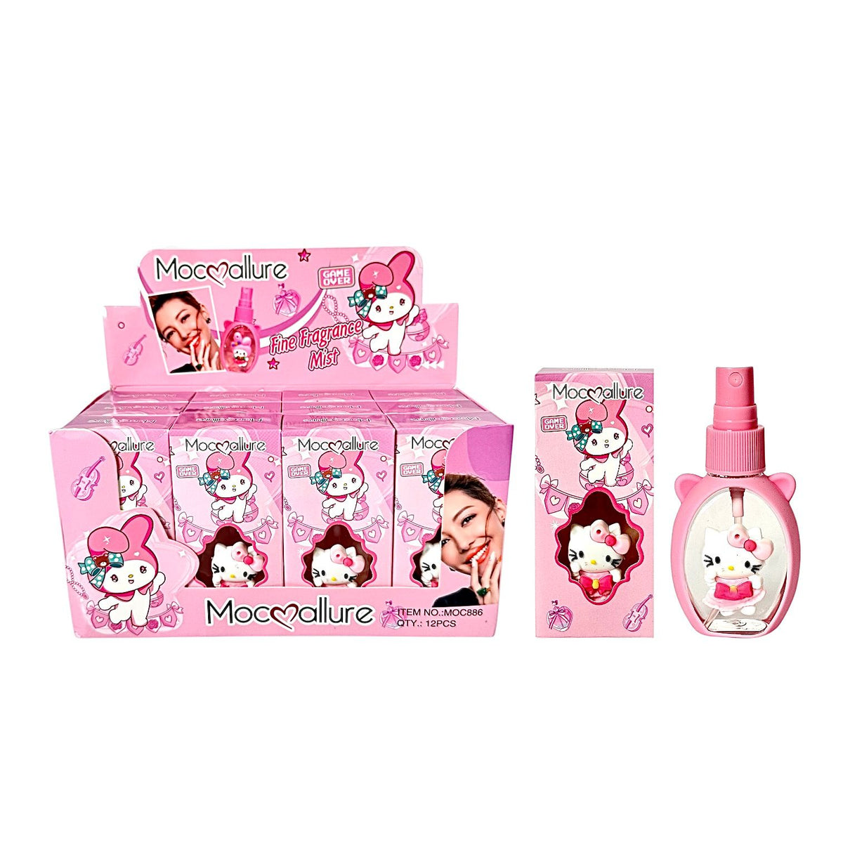 FIJADOR DE MAQUILLAJE MY MELODY HELLO KITTY GAME OVER MOCALLURE