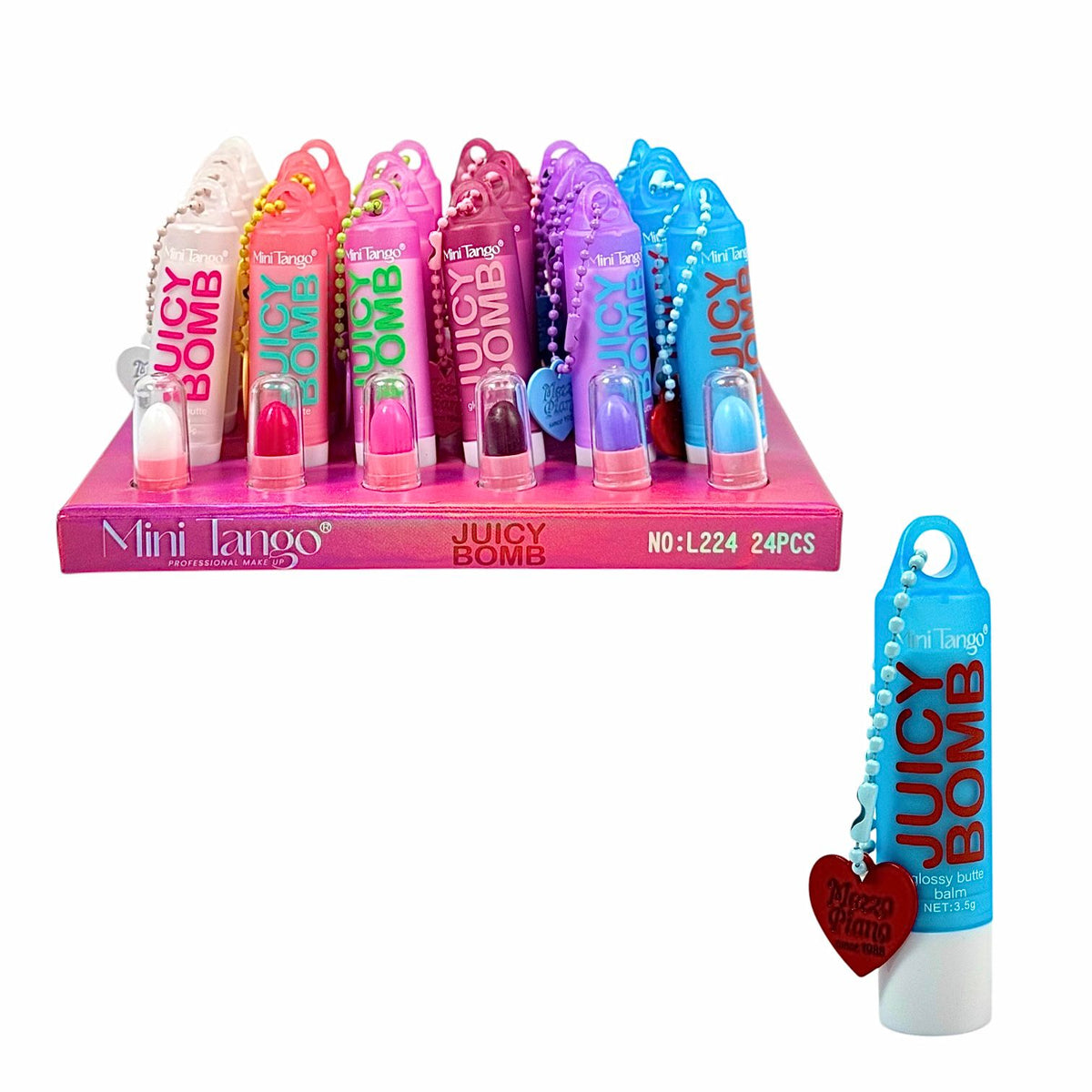 BALSAMO EN BARRA CON LLAVERO JUICY BOMB MINI TANGO