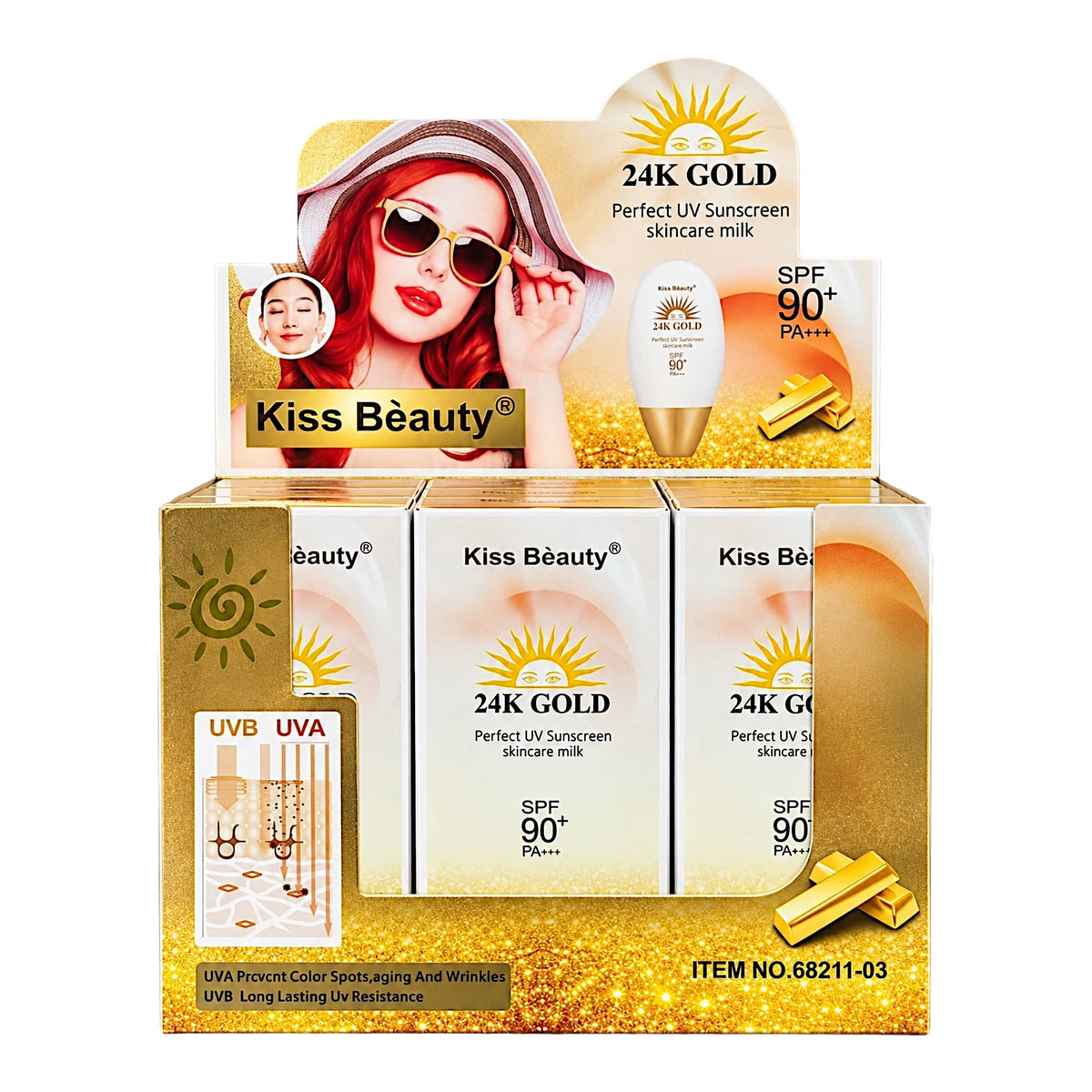PROTECTOR SOLAR 24K GOLD KISS BEAUTY