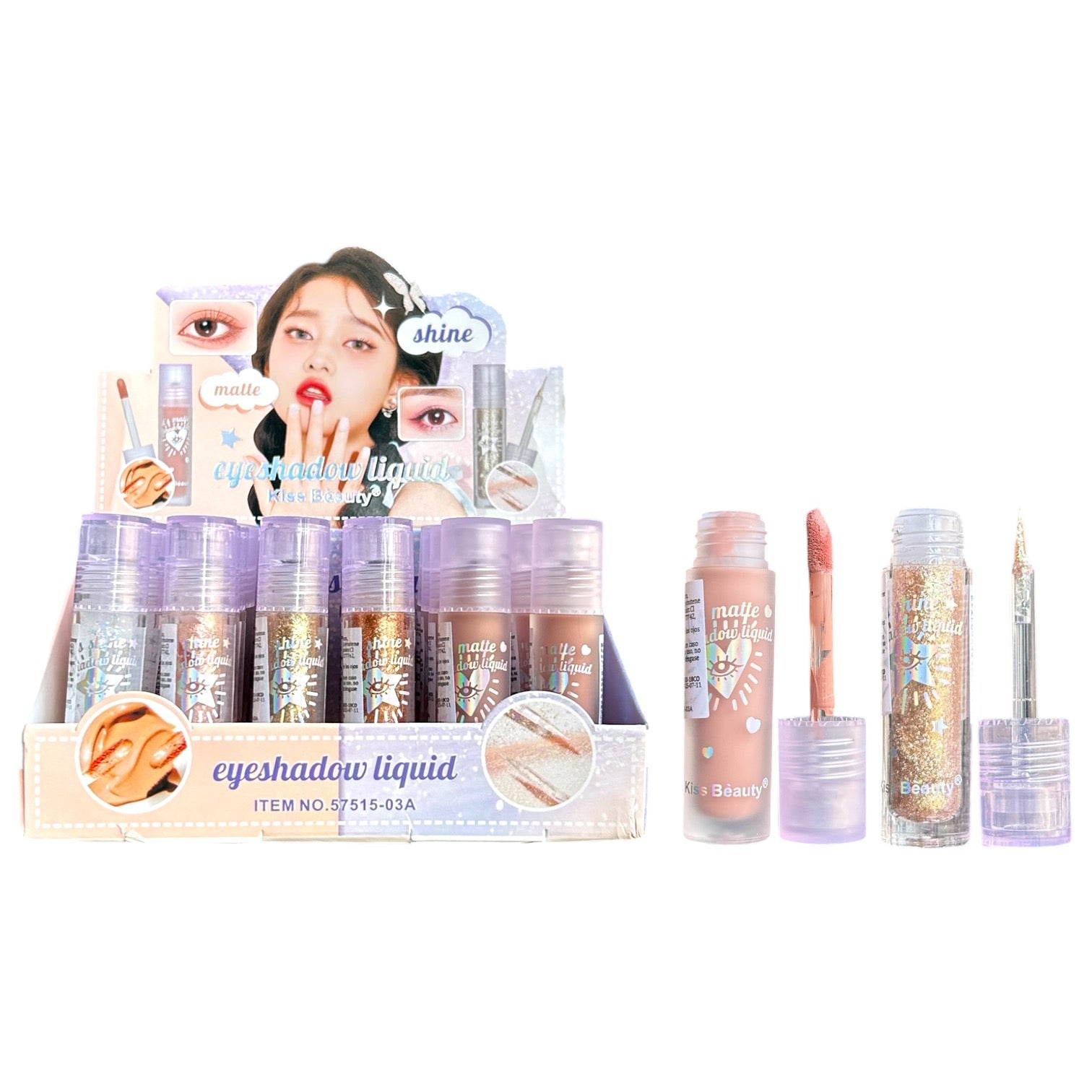 SOMBRA LIQUIDA MATTE Y ESCARCHADA KISS BEAUTY
