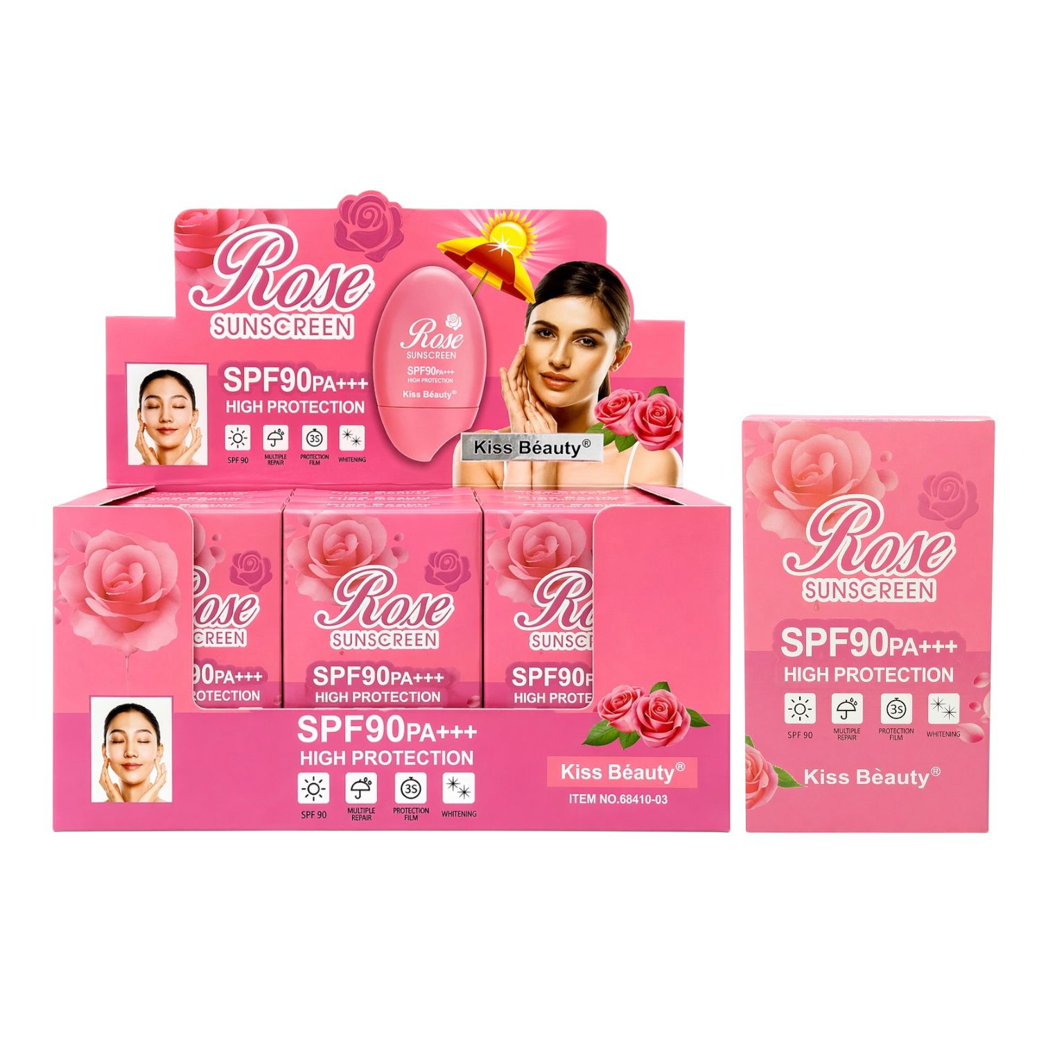 PROTECTOR SOLAR ROSE SPF90PA+++ 50ML KISS BEAUTY