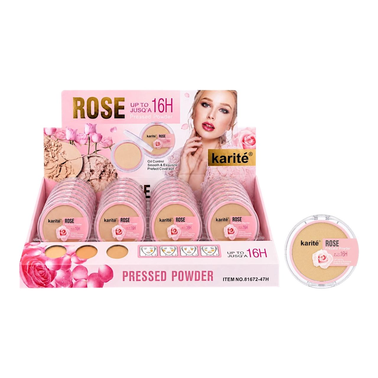 POLVO COMPACTO ROSE 16H ROSADO KARITE