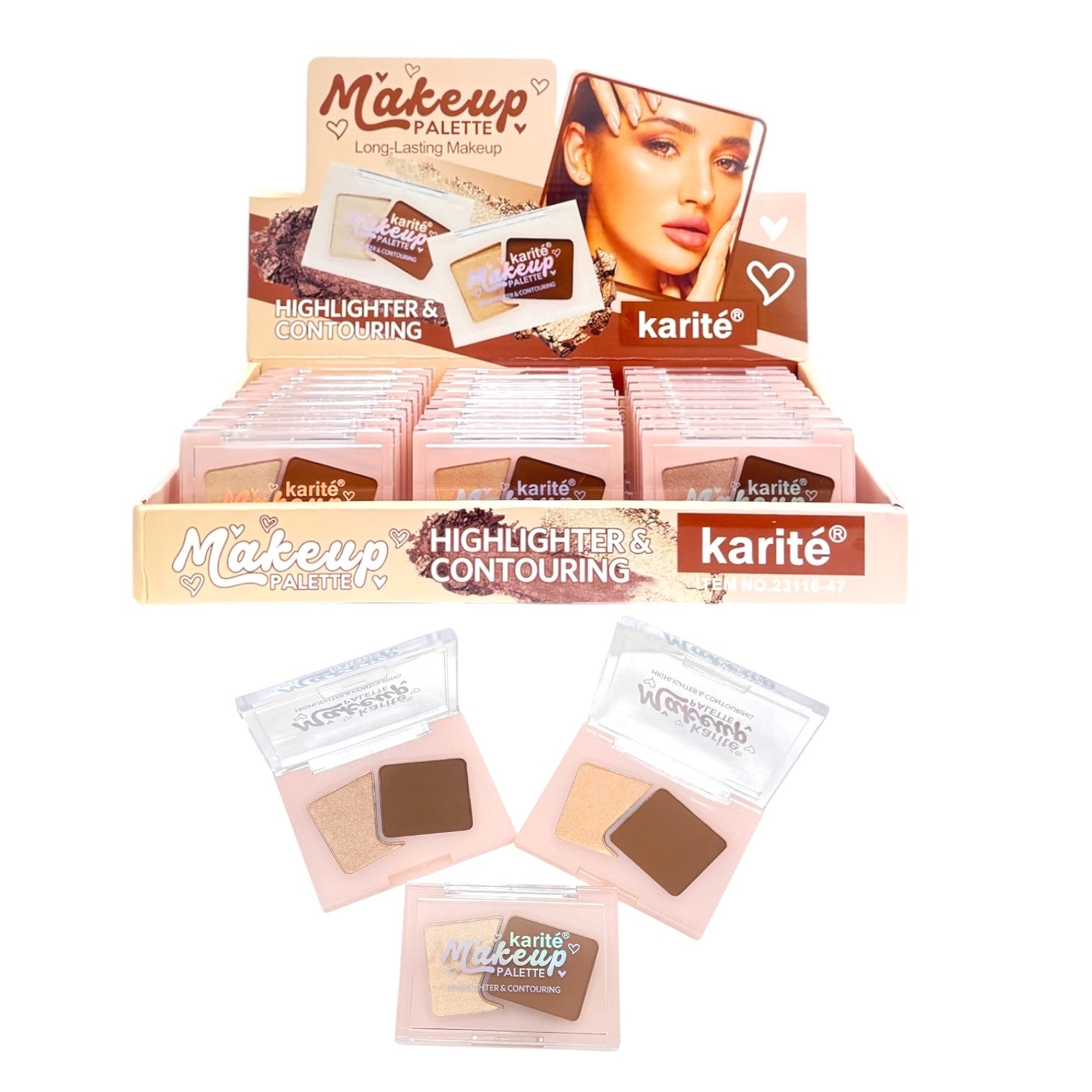 PALETA DE ILUMINADOR Y CONTORNO MAKEUP KARITE