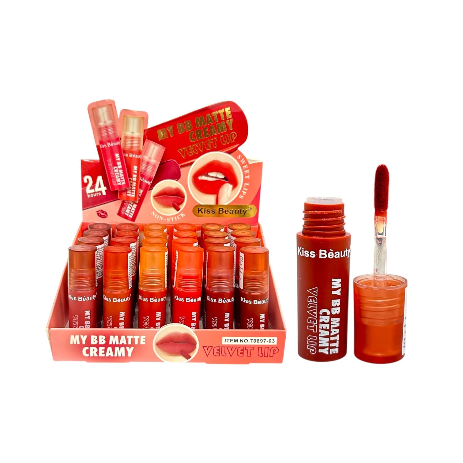 LABIAL LIQUIDO MY BB MATTE CREAMY VELVET LIP KISS BEAUTY