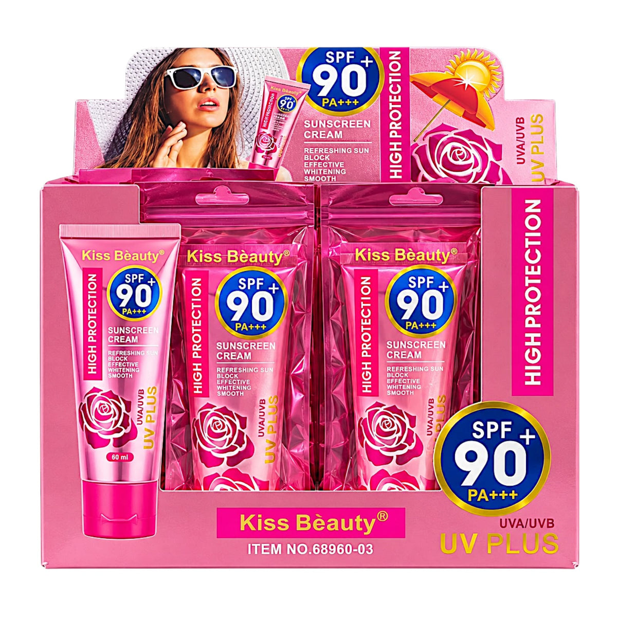PROTECTOR SOLAR SPF90+ BOLSA KISS BEAUTY