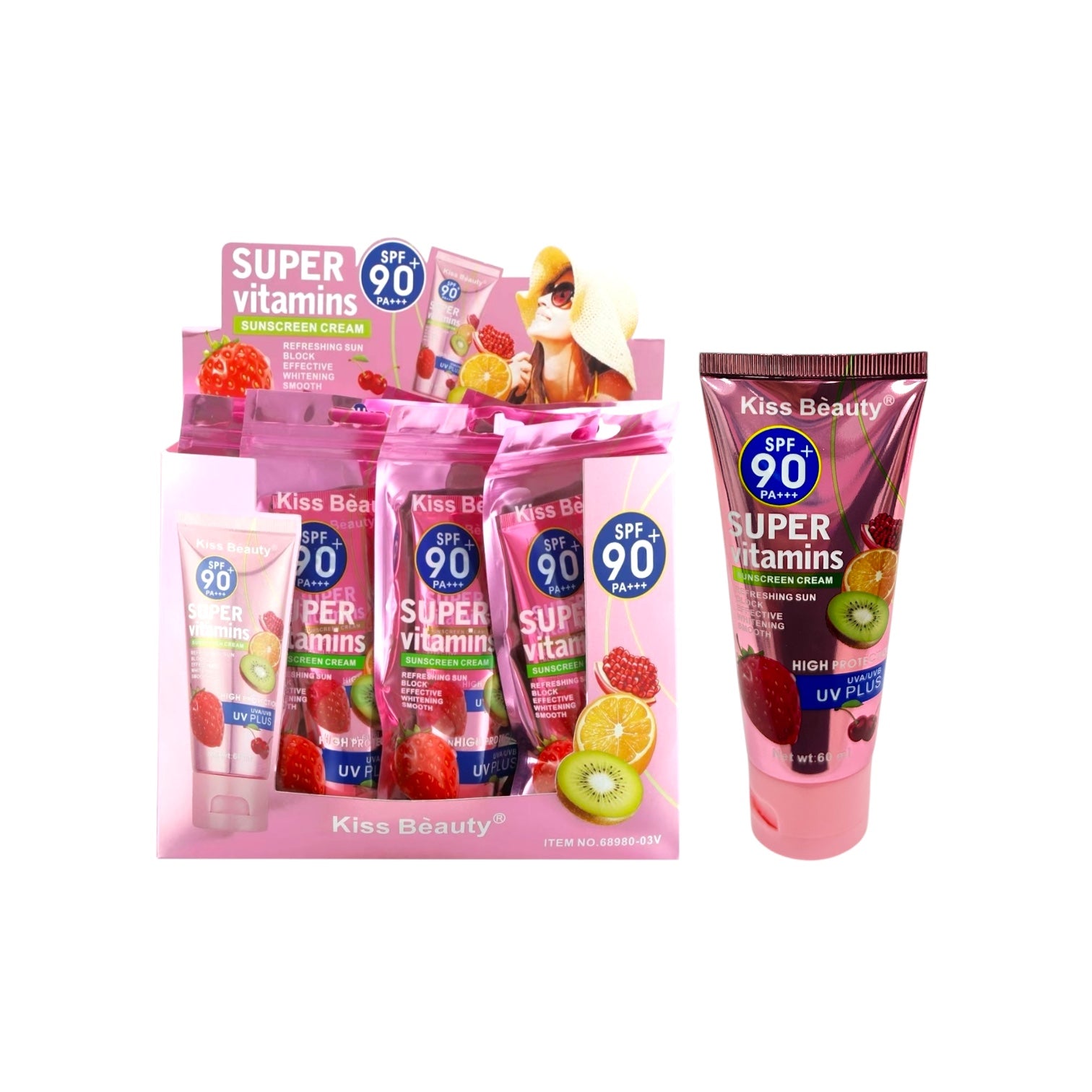 PROTECTOR SOLAR SPF90+ BOLSA KISS BEAUTY