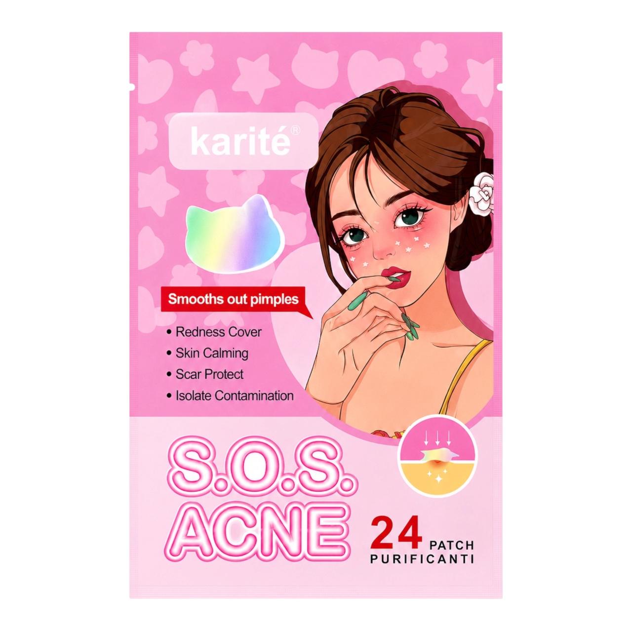 PARCHES DE ACNE X24 TORNASOL MUÑEQUITA S.O.S KARITE
