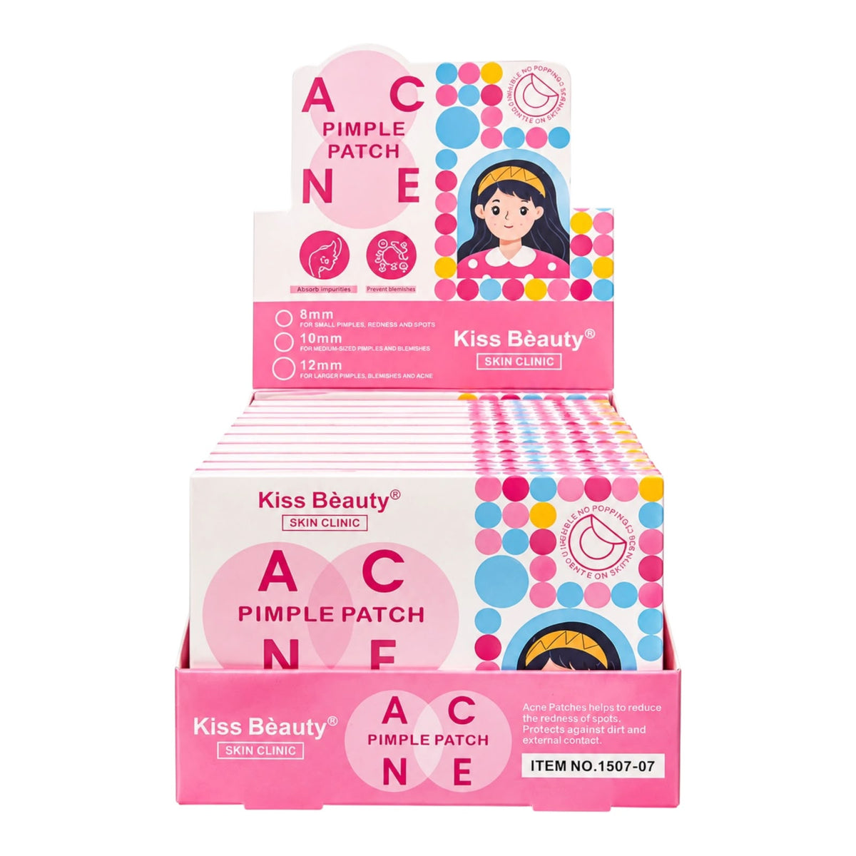 PARCHE DE ACNE X36 MUÑEQUITA KISS BEAUTY