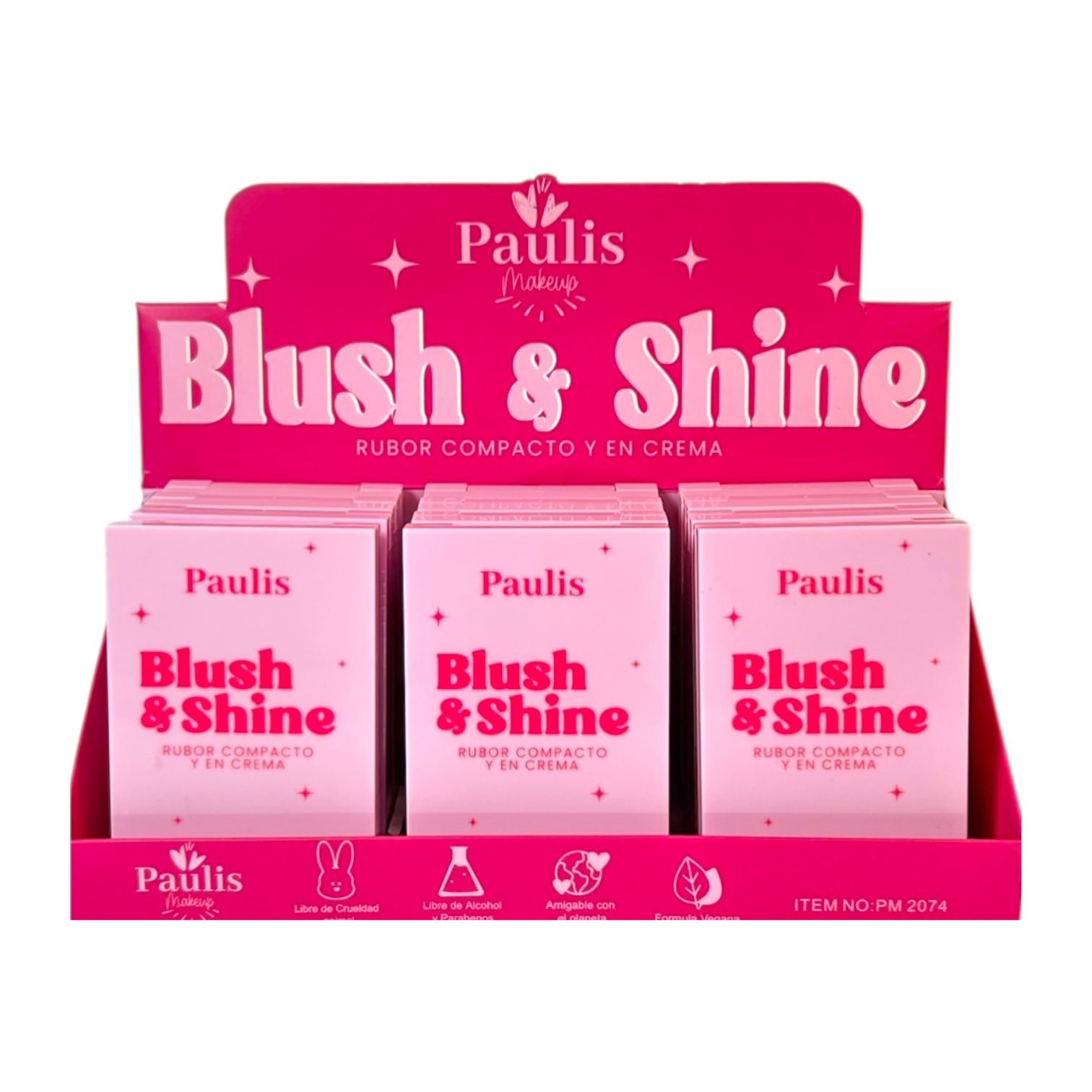 PALETA RUBOR COMPACTO Y CREMA BLUSH & SHINE PAULIS