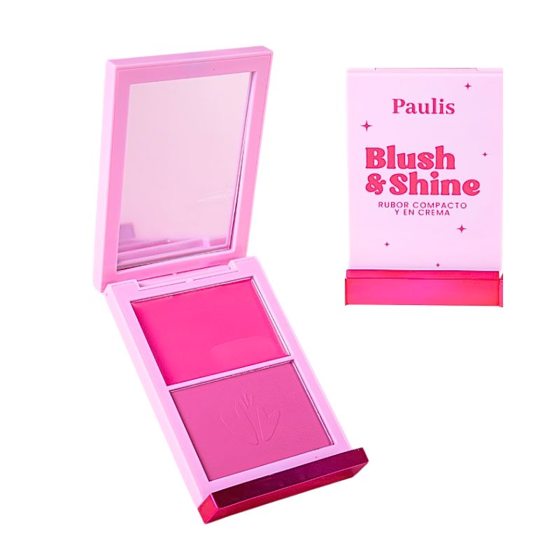 PALETA RUBOR COMPACTO Y CREMA BLUSH & SHINE PAULIS