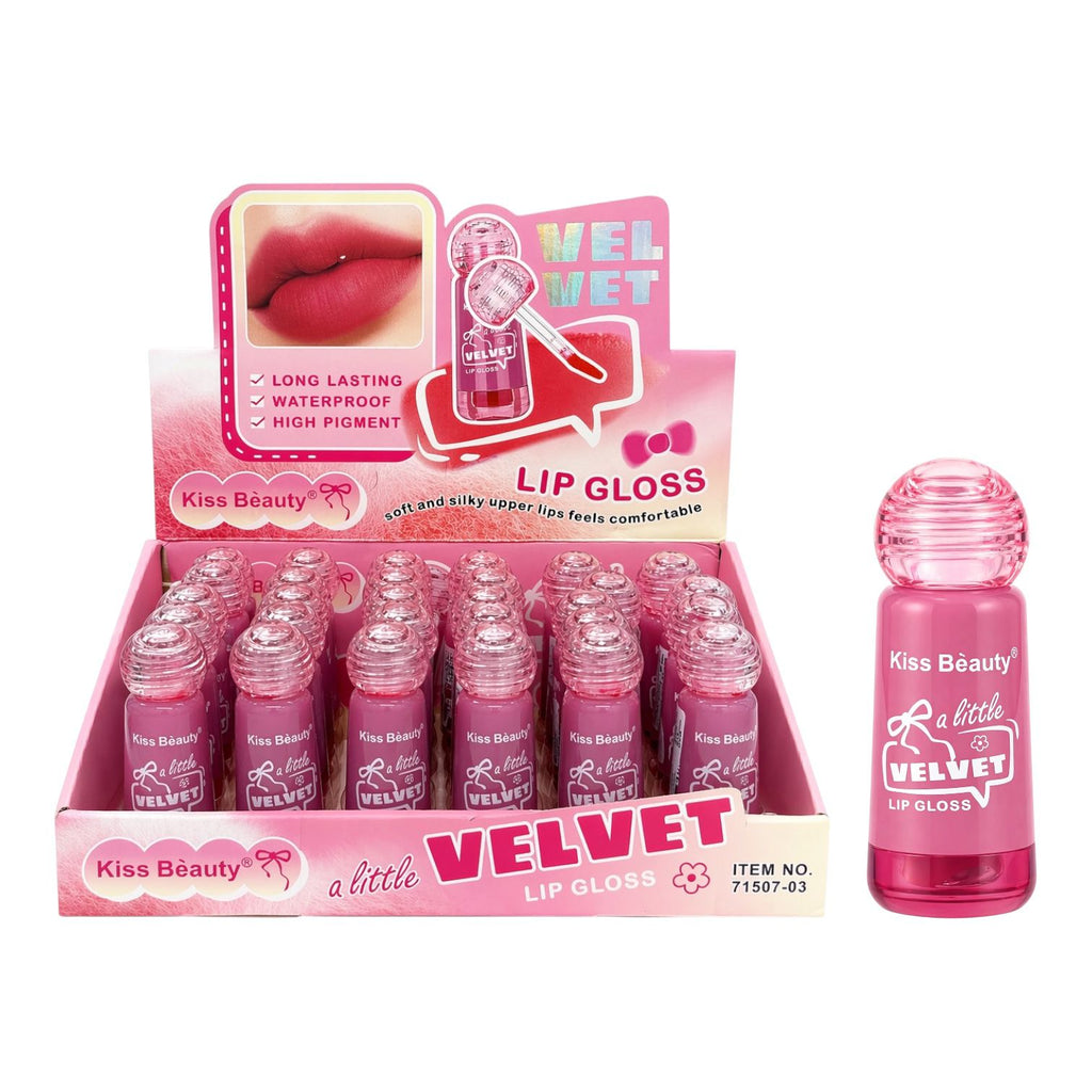 LABIAL LIQUIDO LITTLE VELVET 4ML KISS BEAUTY