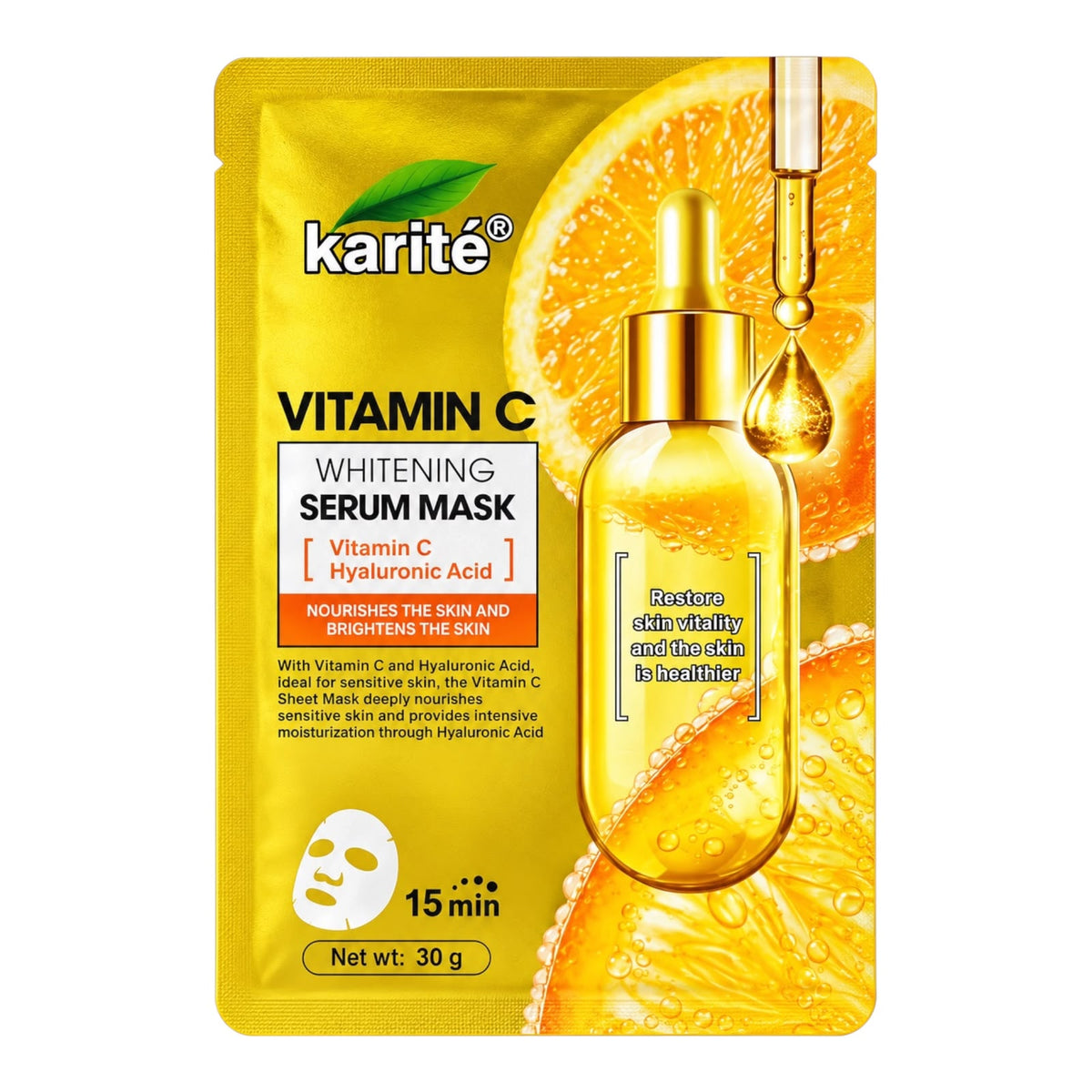 MASCARILLA FACIAL VITAMINA C 15MIN KARITE