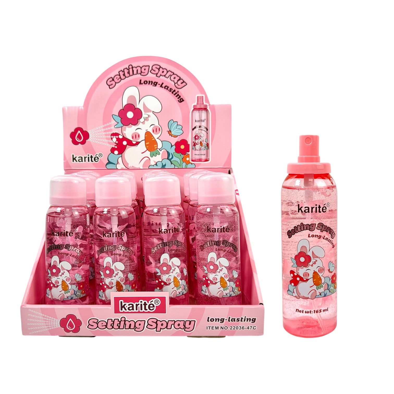 FIJADOR DE MAQUILLAJE CONEJITO ZANAHORIA 165ML KARITE