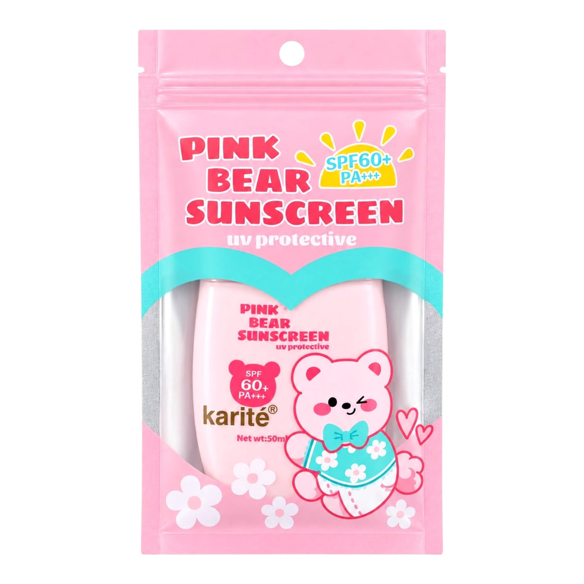 PROTECTOR SOLAR PINK BEAR SPF60+ OSITO KARITE