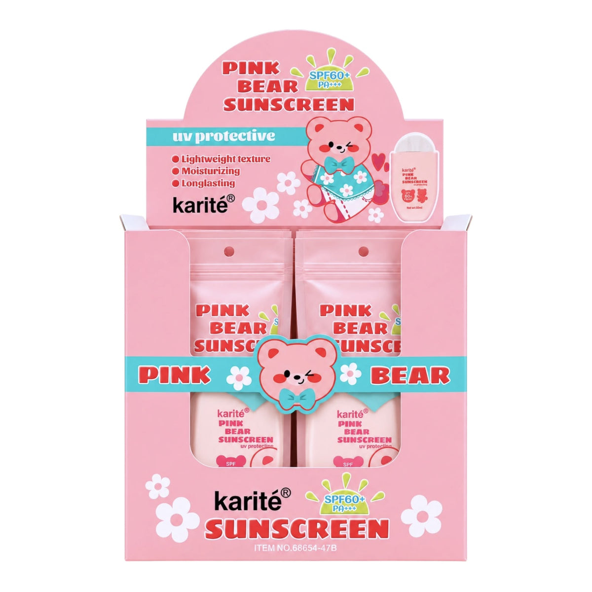 PROTECTOR SOLAR PINK BEAR SPF60+ OSITO KARITE