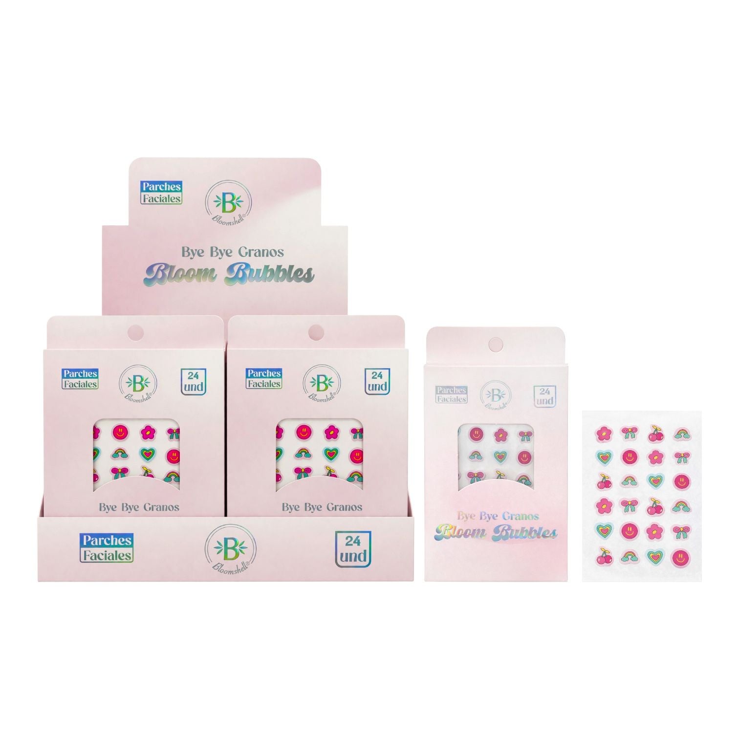 PARCHES DE ACNE X24 BYE BYE GRANOS BLOOM BUBBLES BLOOMSHELL