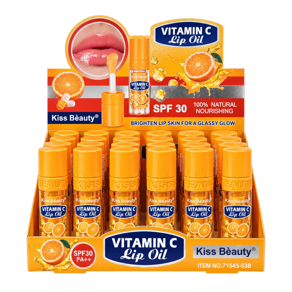 BRILLO GLOSS APLICADOR GRANDE DE VITAMINA C SPF30 KISS BEAUTY