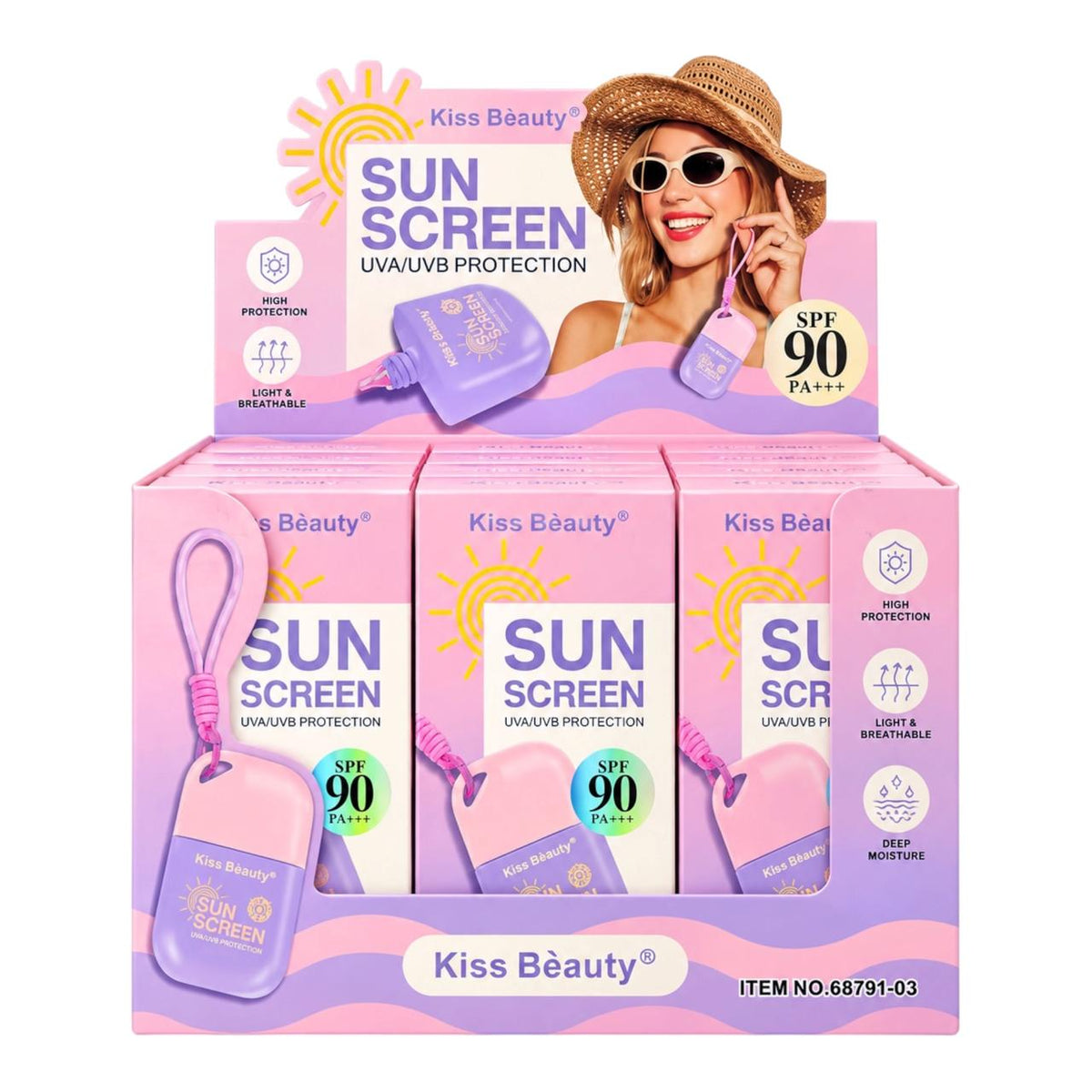 PROTECTOR SOLAR SPF90+ LLAVERO 55ML KISS BEAUTY