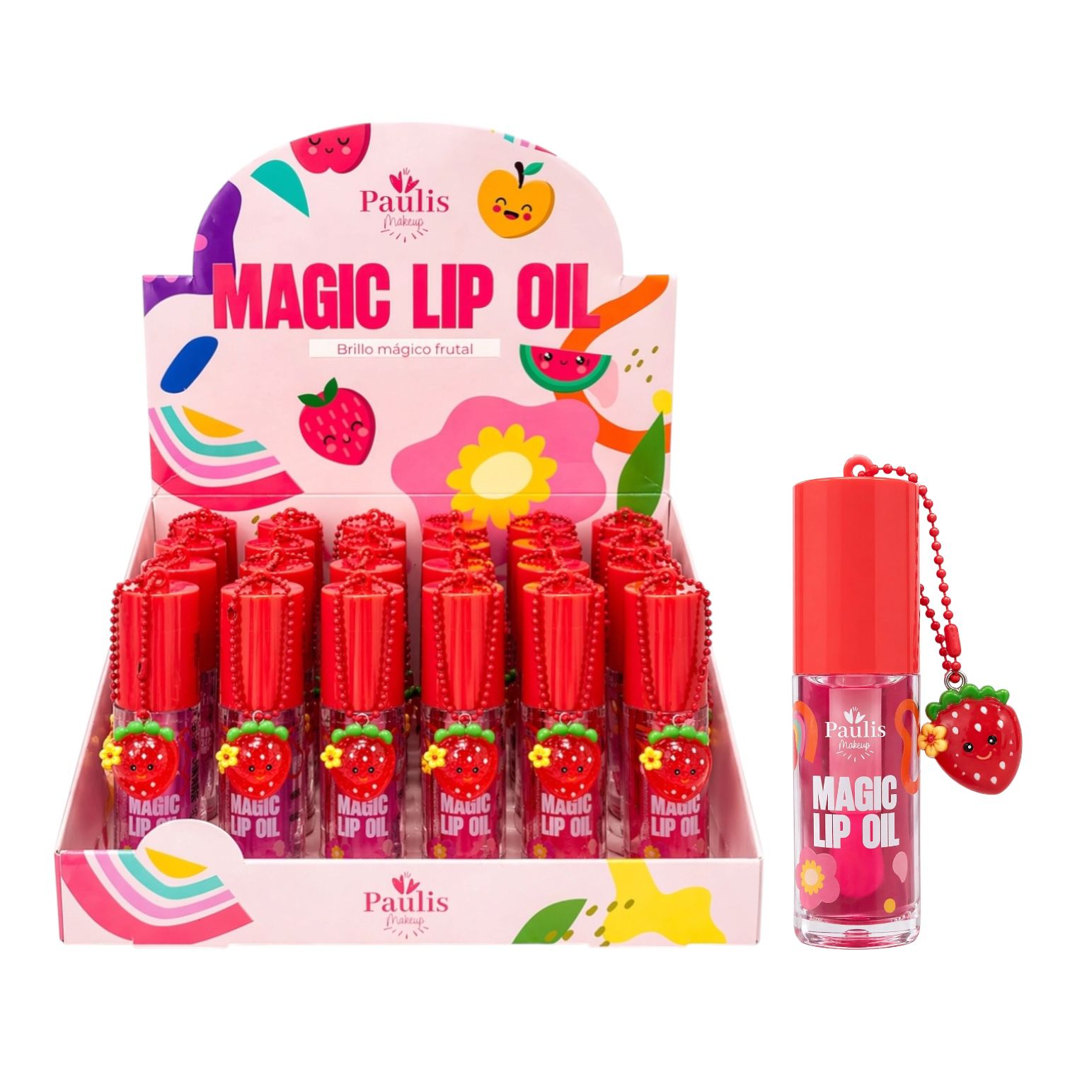 BRILLO MAGICO APLICADOR GRANDE MAGIC LIP OIL 6ML LLAVERO FRESITA PAULIS