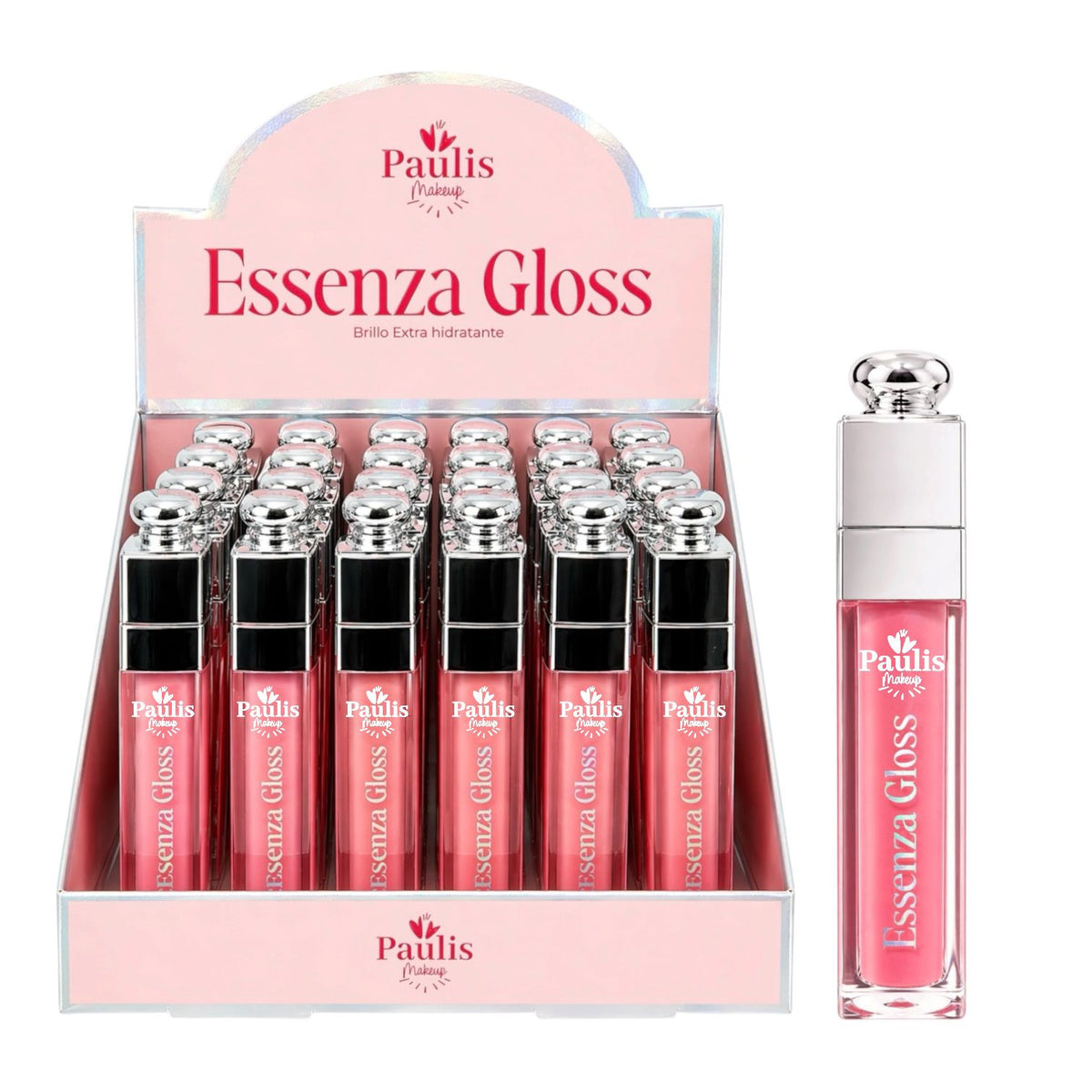BRILLO GLOSS MENTOLADO ESSENZA GLOSS TAPA PLATEADA PAULIS