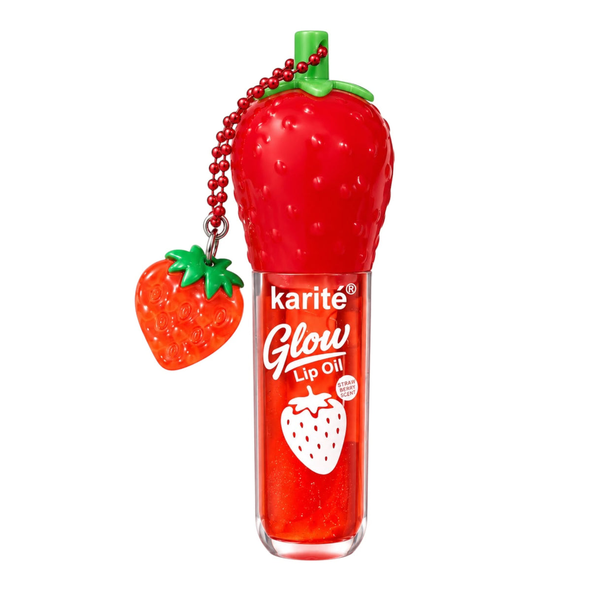 BRILLO GLOSS ESCARCHADO FRESA GLOW LLAVERO 4ML KARITE