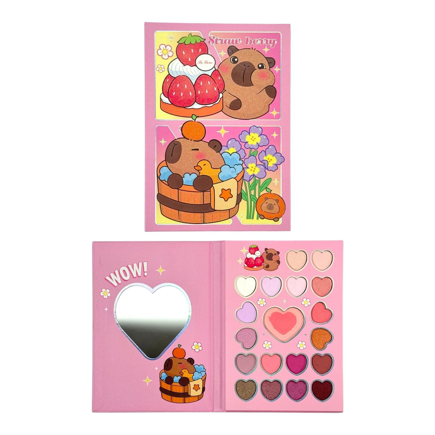 PALETA DE SOMBRAS X19 TONOS CAPIBARA STRAW BERRY