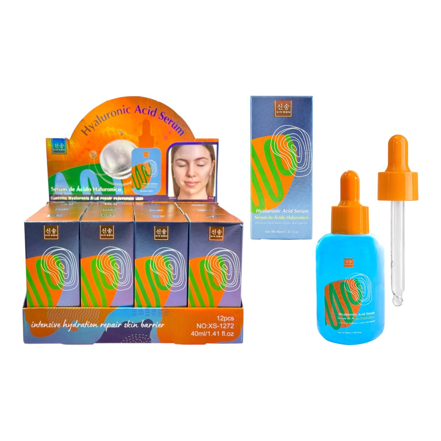 SUERO FACIAL ACIDO HIALURONICO 40ML XIN SON