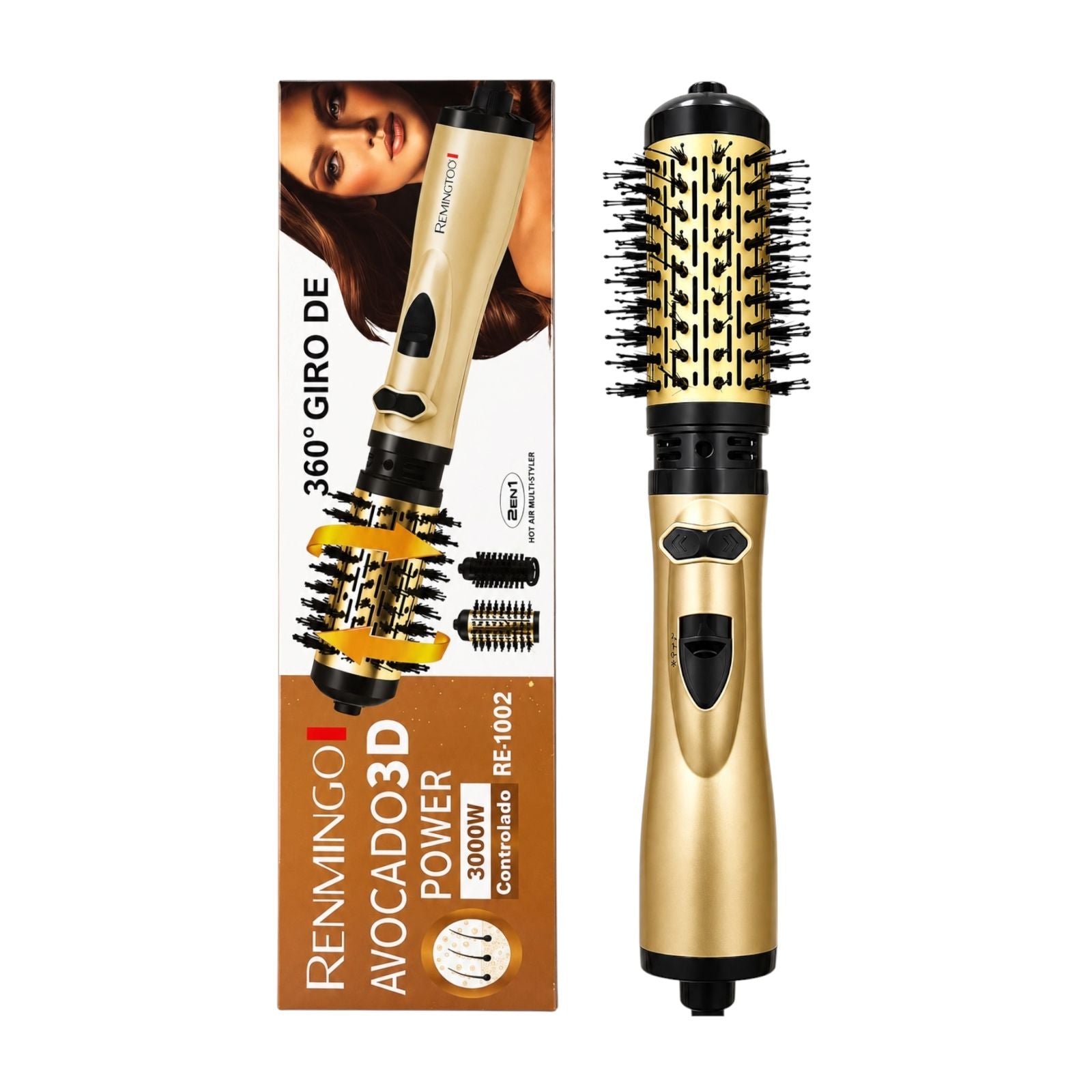 CEPILLO SECADOR 360° GIRO AVOCADO 3D RENMINGO