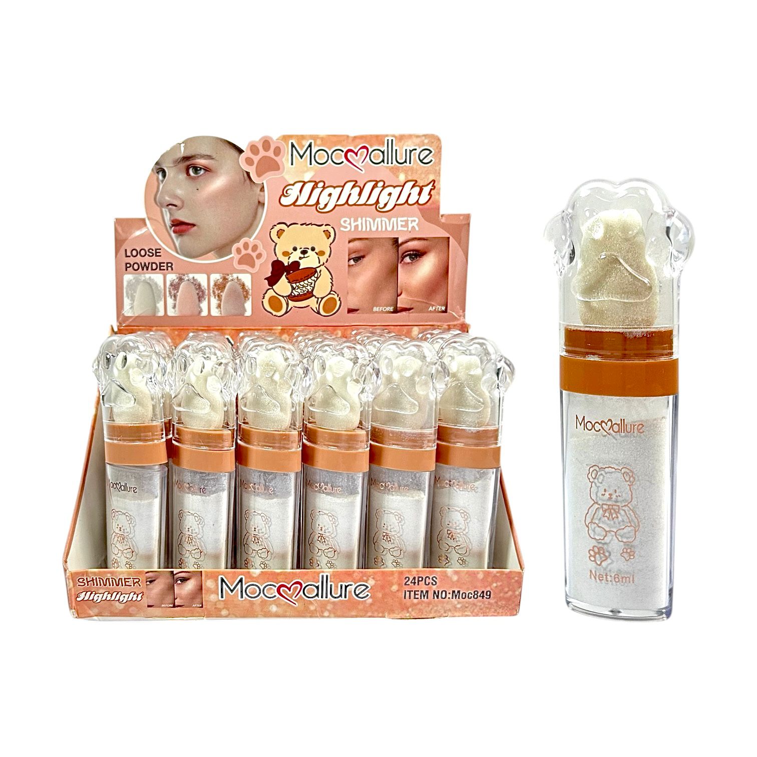 POLVO DE HADAS OSITO 6ML TAPA HUELLITA MOCALLURE