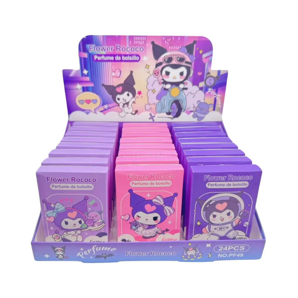 PERFUME DE BOLSILLO KUROMI HELLO KITTY STITCH FLOWER ROCOCO