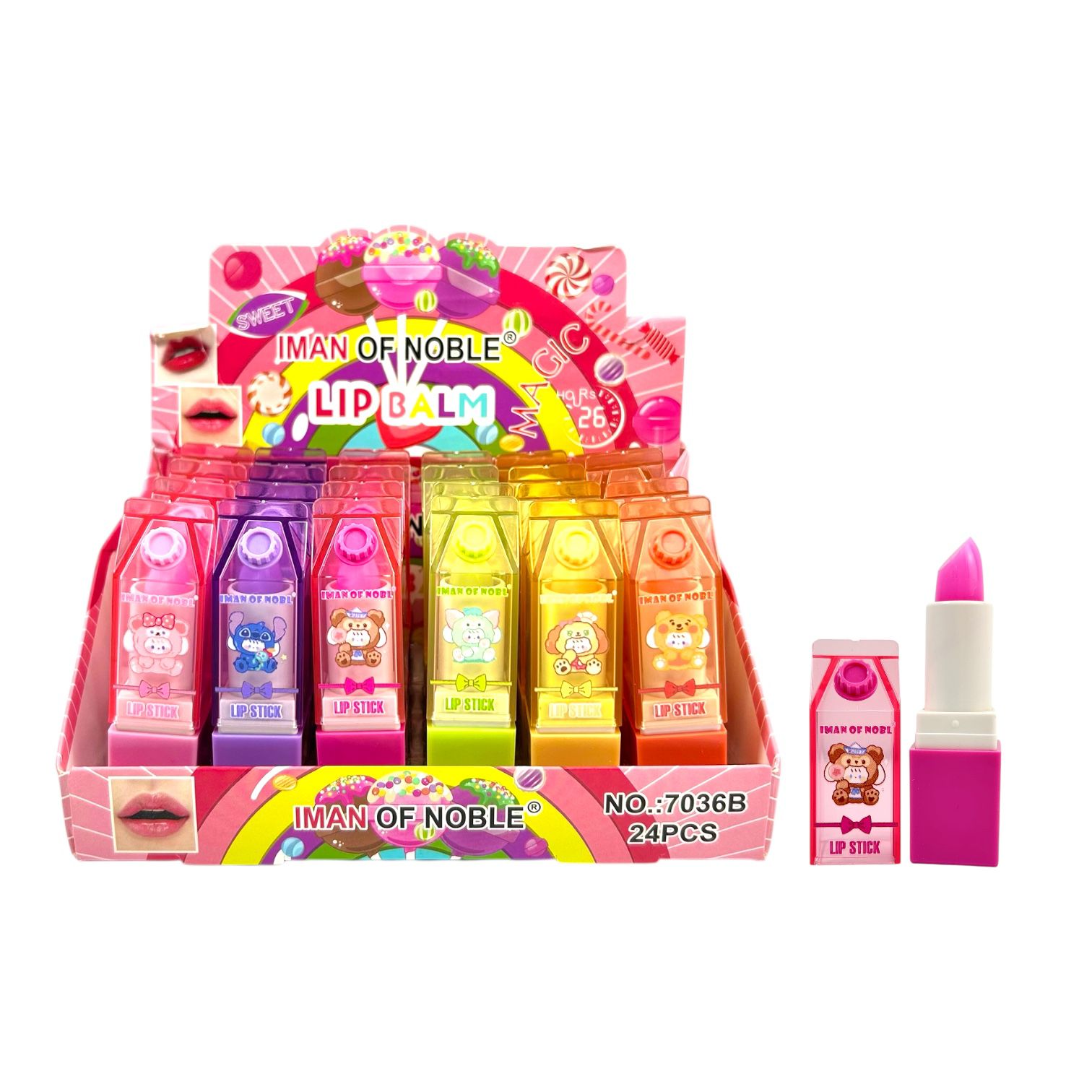 BALSAMO EN BARRA MAGICO CAJITA DE JUGO MUÑEQUITOS IMAN OF NOBLE