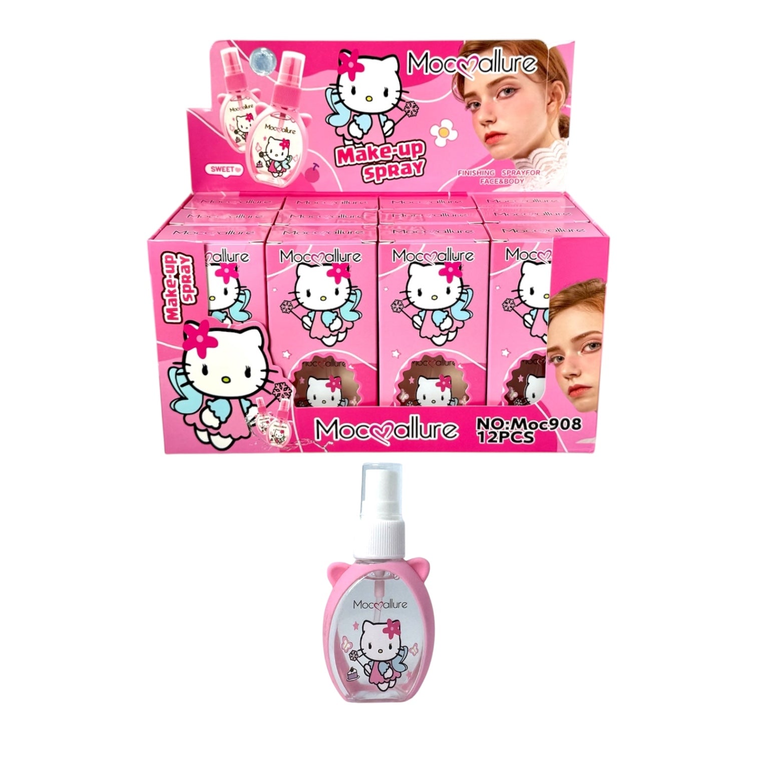 FIJADOR DE MAQUILLAJE SPRAY HADITA HELLO KITTY MOCALLURE