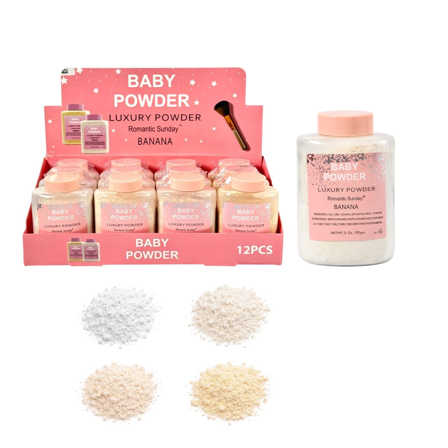 POLVO SUELTO GRANDE BANANA BABY POWDER ROMANTIC SUNDAY