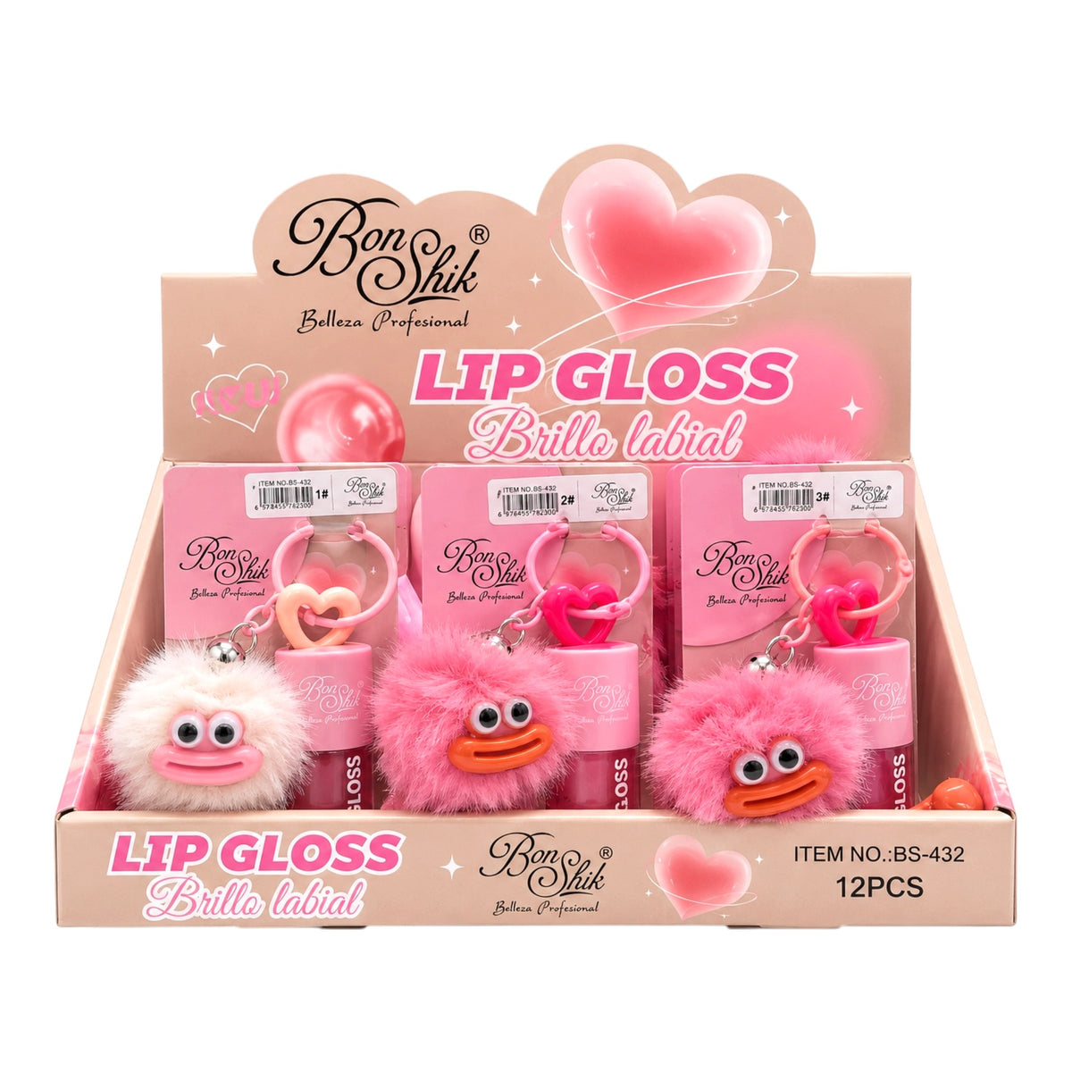 BRILLO GLOSS LLAVERO PELUCHE BONSHIK
