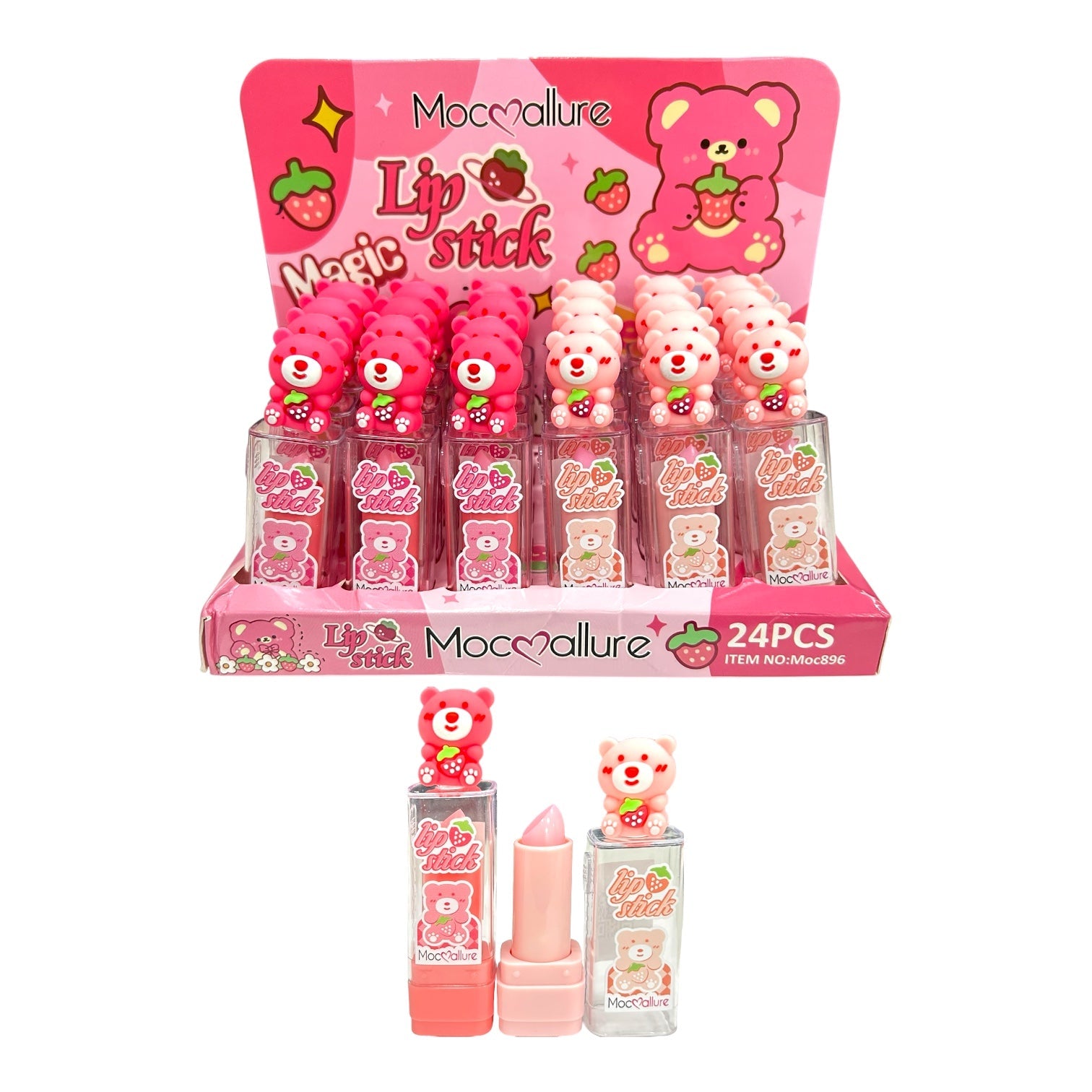 BALSAMO EN BARRA MAGICO LOTSO FRESA LIP STICK MOCALLURE