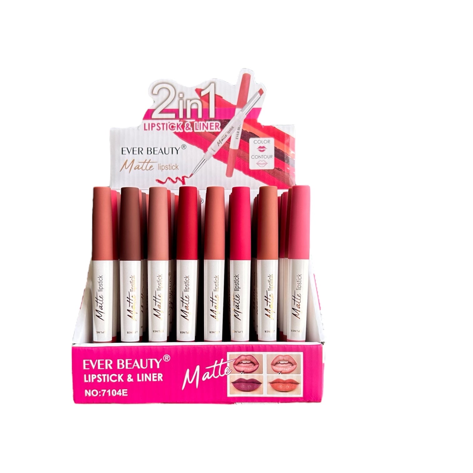 DUO LABIAL Y DELINEADOR MATTE EVER BEAUTY