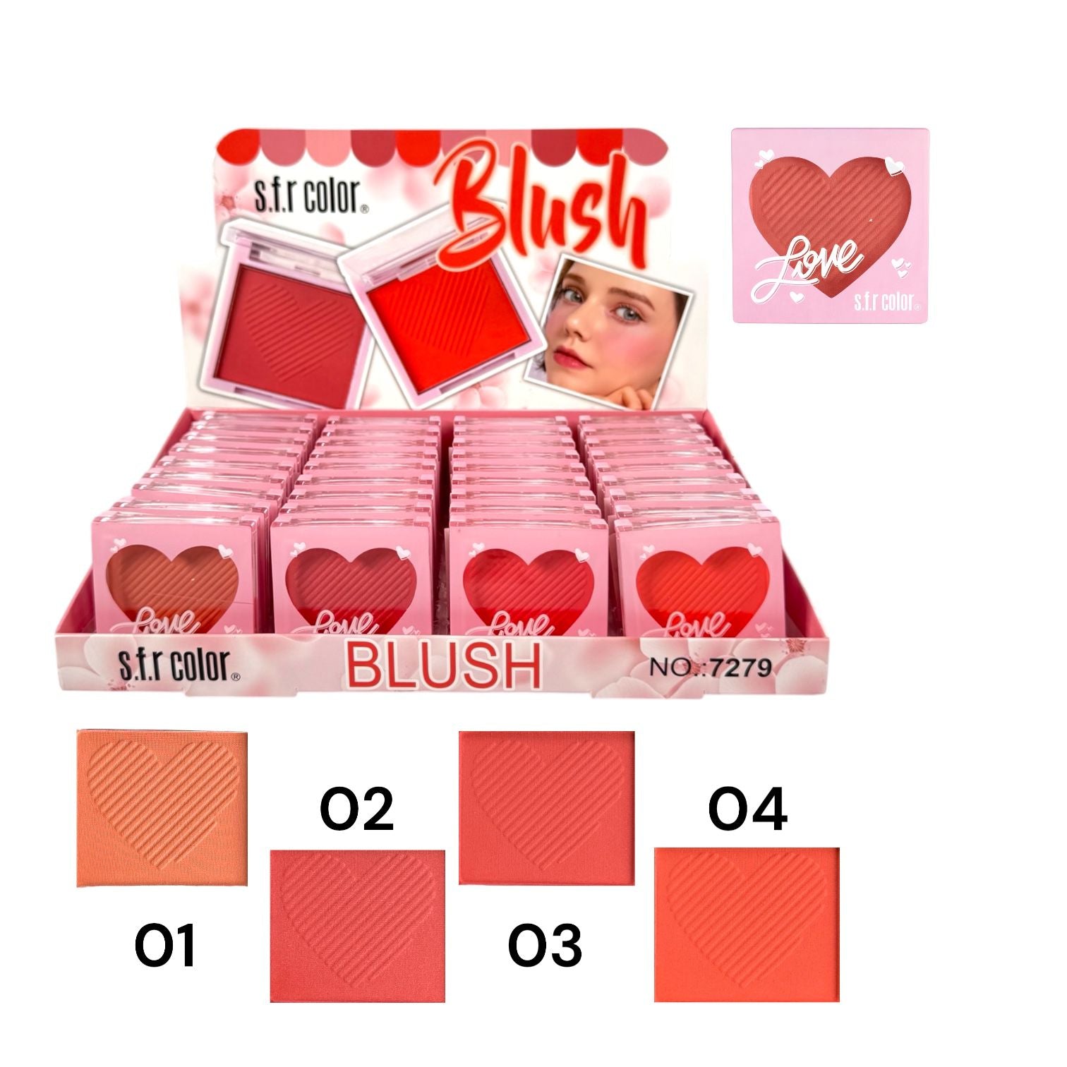 RUBOR EN POLVO LOVE FORMA CORAZON SFR COLOR