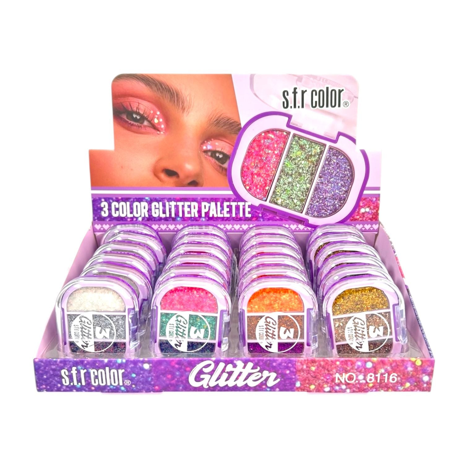 PALETA X3 GLITTER SFR COLOR