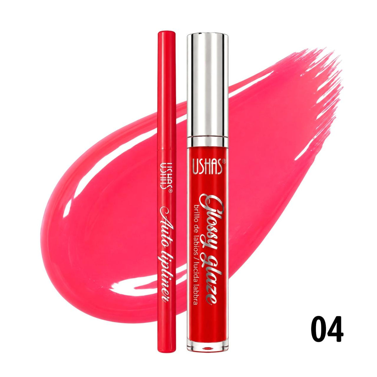LIP COMBO BRILLO GLOSS Y LAPIZ DELINEADOR LIP KIT USHAS