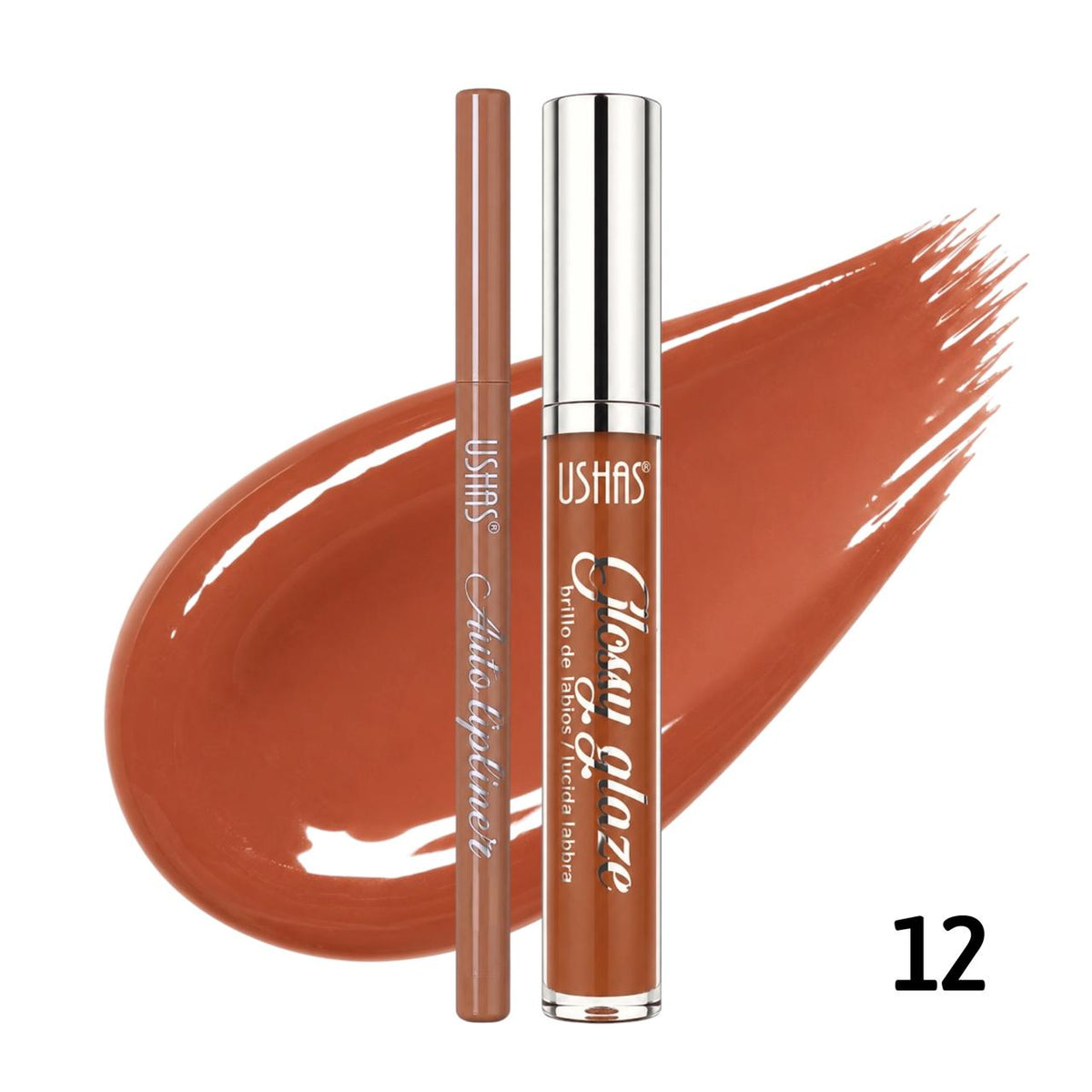 LIP COMBO BRILLO GLOSS Y LAPIZ DELINEADOR LIP KIT USHAS