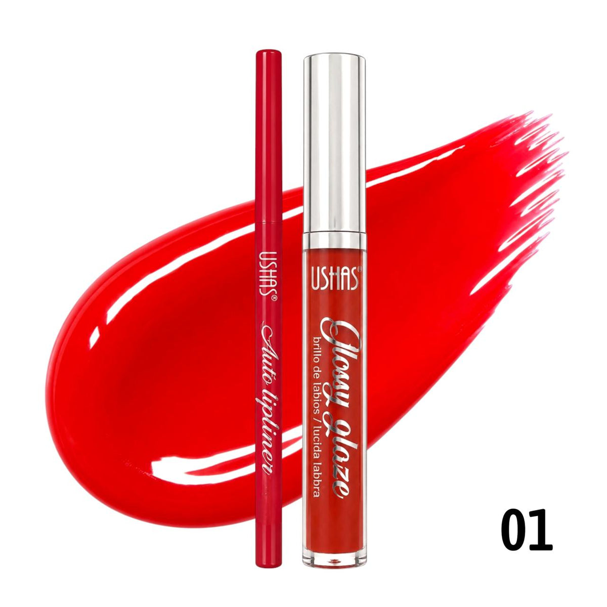 LIP COMBO BRILLO GLOSS Y LAPIZ DELINEADOR LIP KIT USHAS