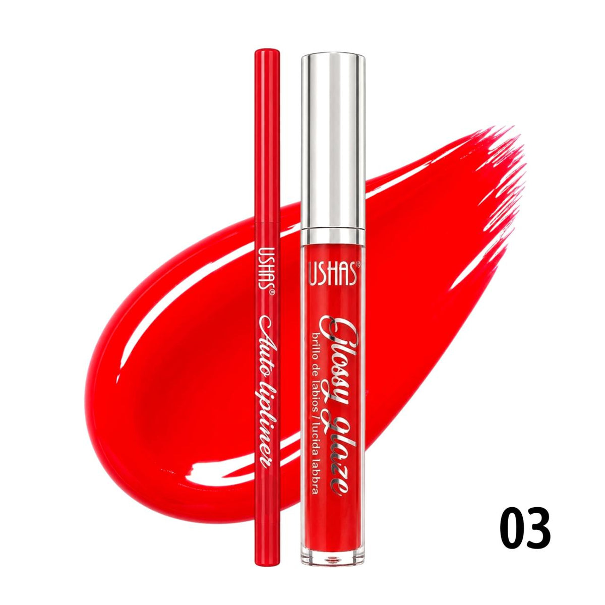 LIP COMBO BRILLO GLOSS Y LAPIZ DELINEADOR LIP KIT USHAS