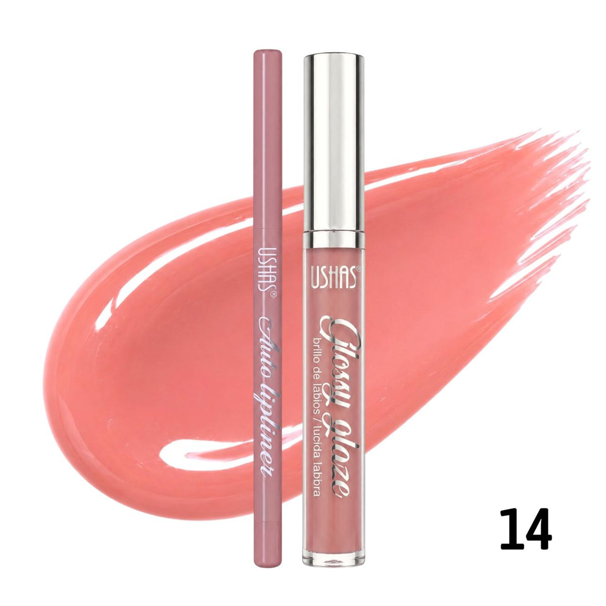 LIP COMBO BRILLO GLOSS Y LAPIZ DELINEADOR LIP KIT USHAS