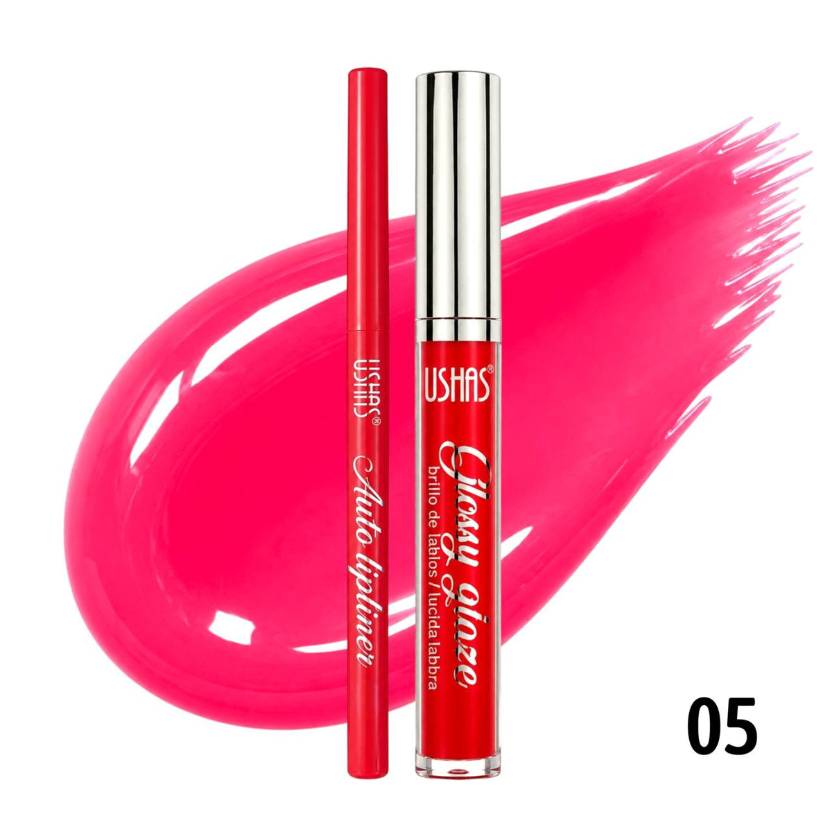 LIP COMBO BRILLO GLOSS Y LAPIZ DELINEADOR LIP KIT USHAS