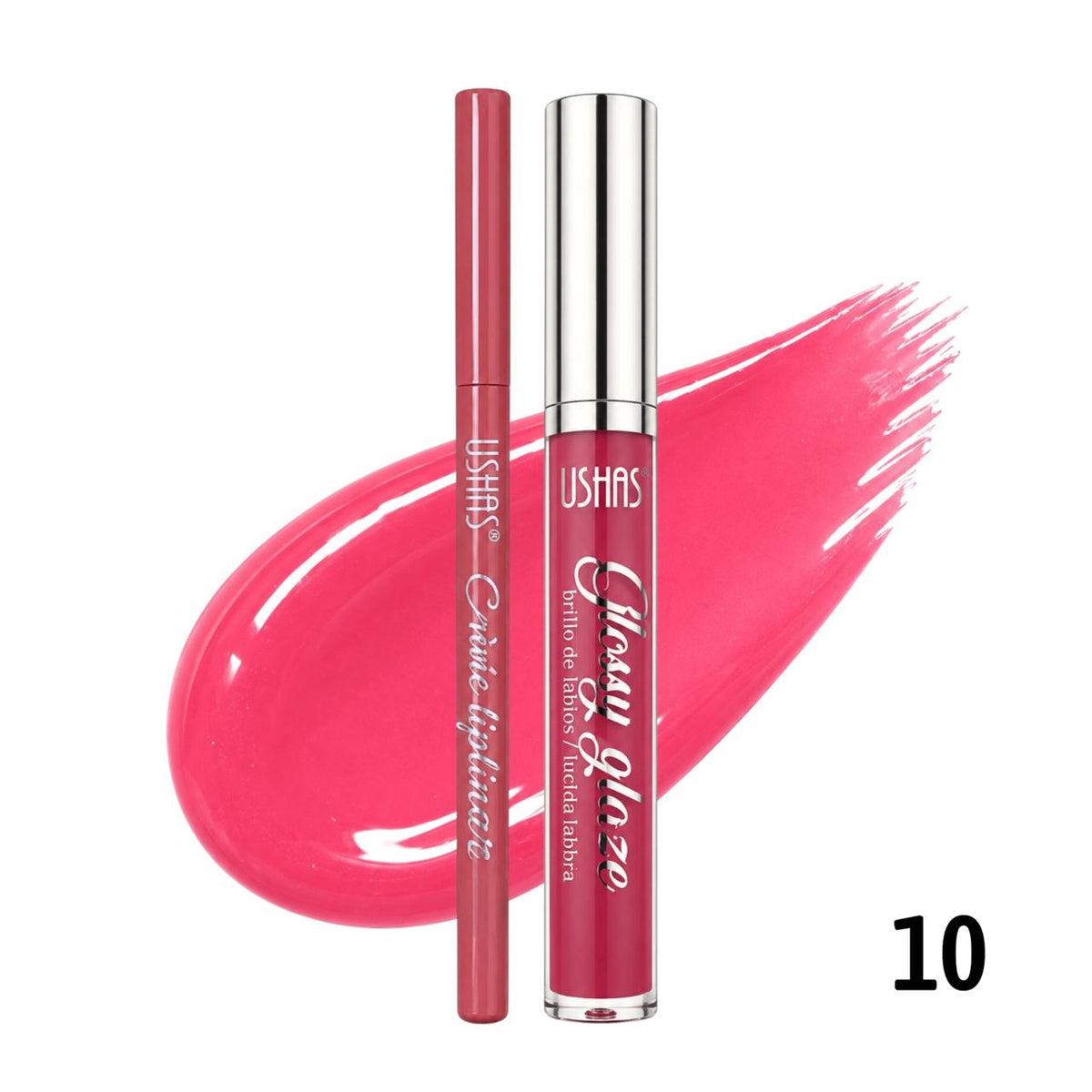 LIP COMBO BRILLO GLOSS Y LAPIZ DELINEADOR LIP KIT USHAS