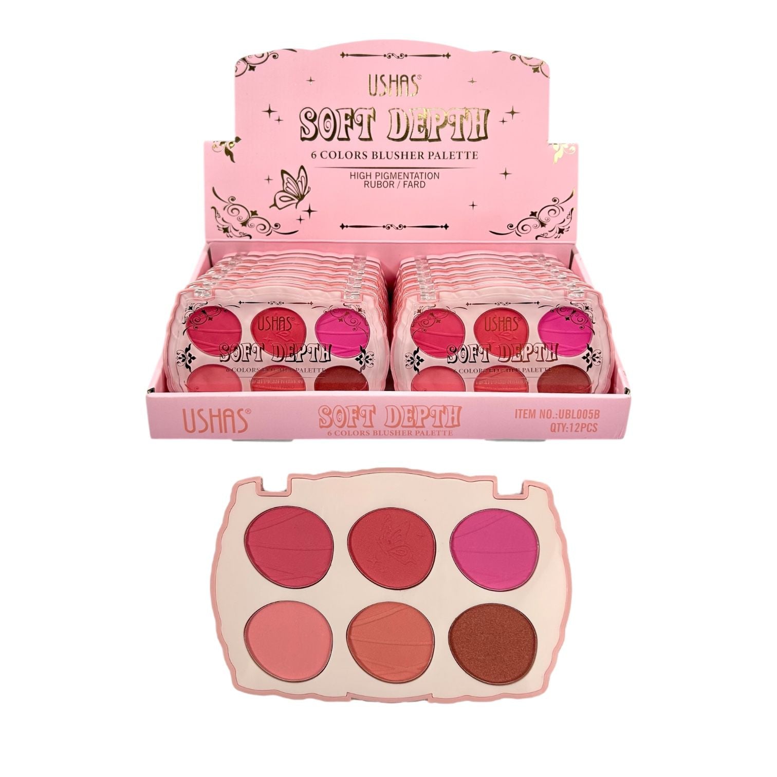 PALETA X6 RUBORES EN POLVO SOFT DEPTH USHAS