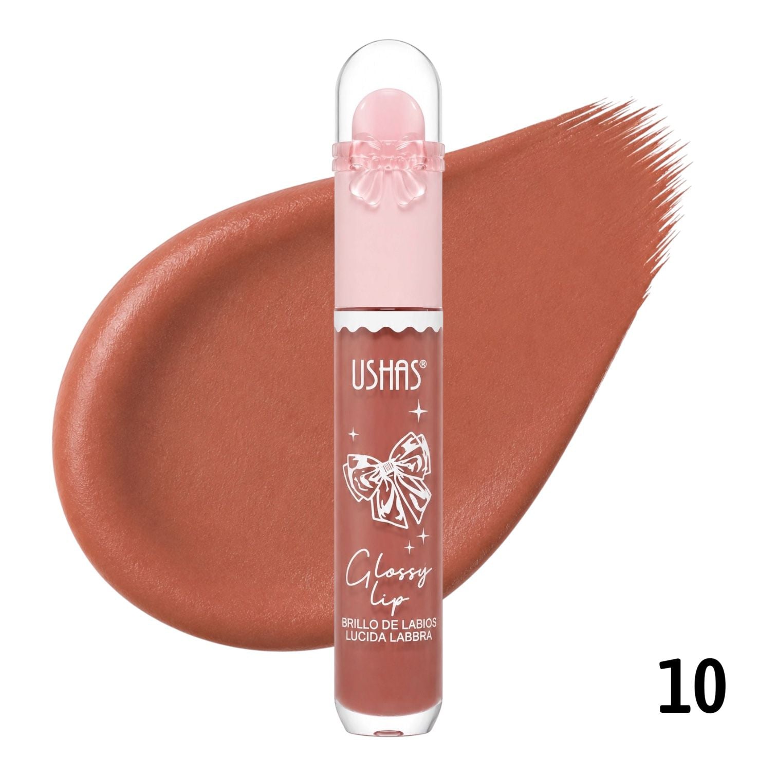 BRILLO GLOSS CON APLICADOR GLOSSY LIP MOÑITO USHAS