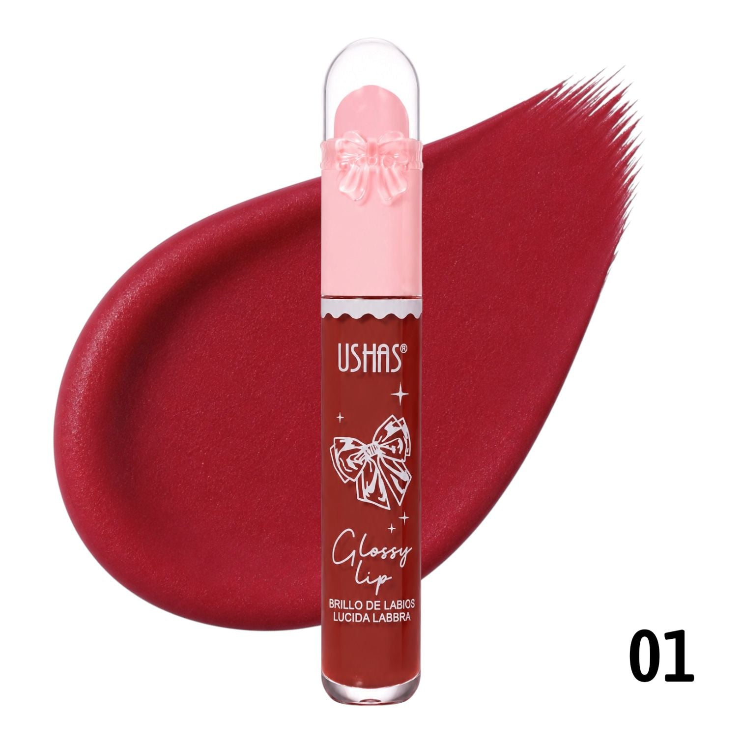 BRILLO GLOSS CON APLICADOR GLOSSY LIP MOÑITO USHAS