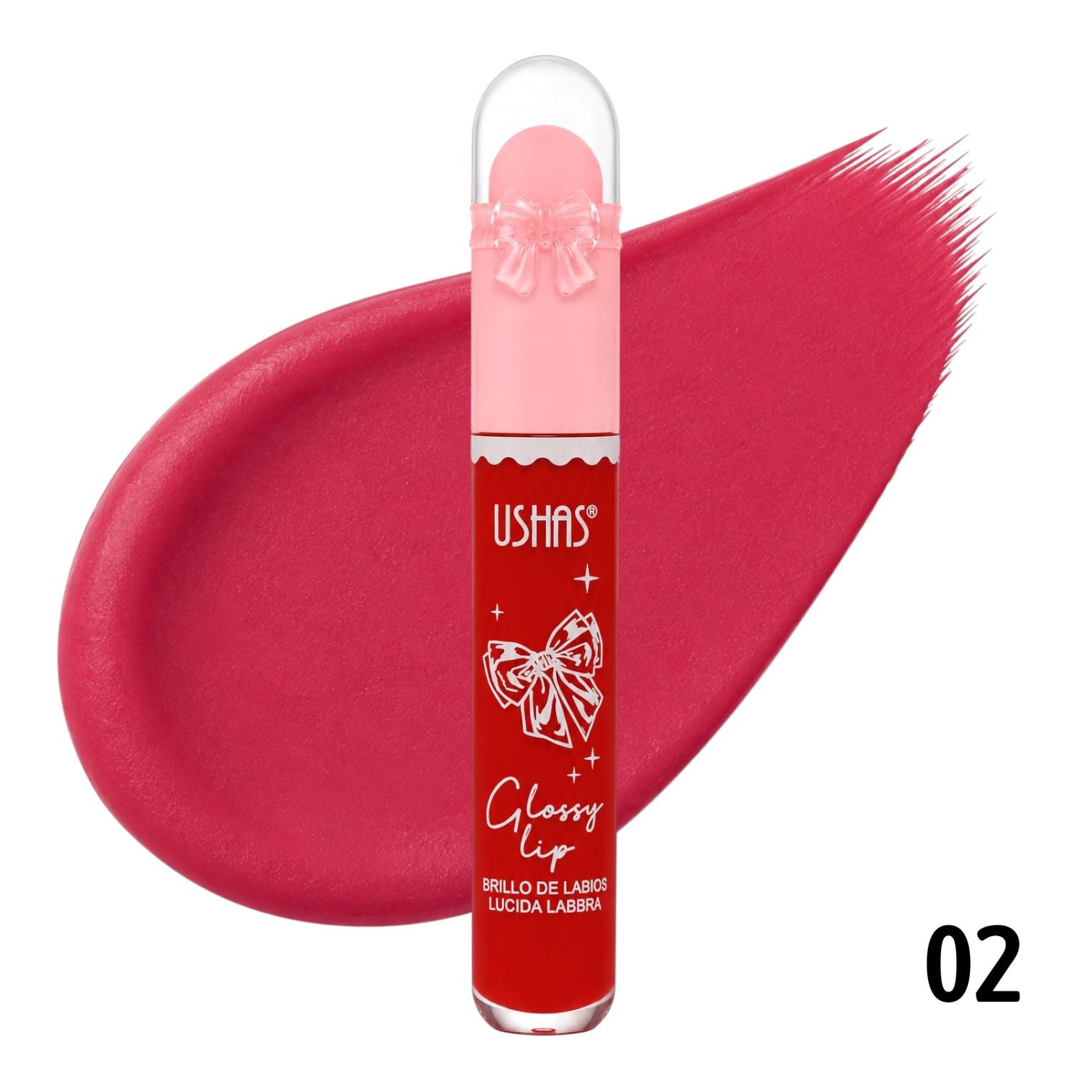 BRILLO GLOSS CON APLICADOR GLOSSY LIP MOÑITO USHAS